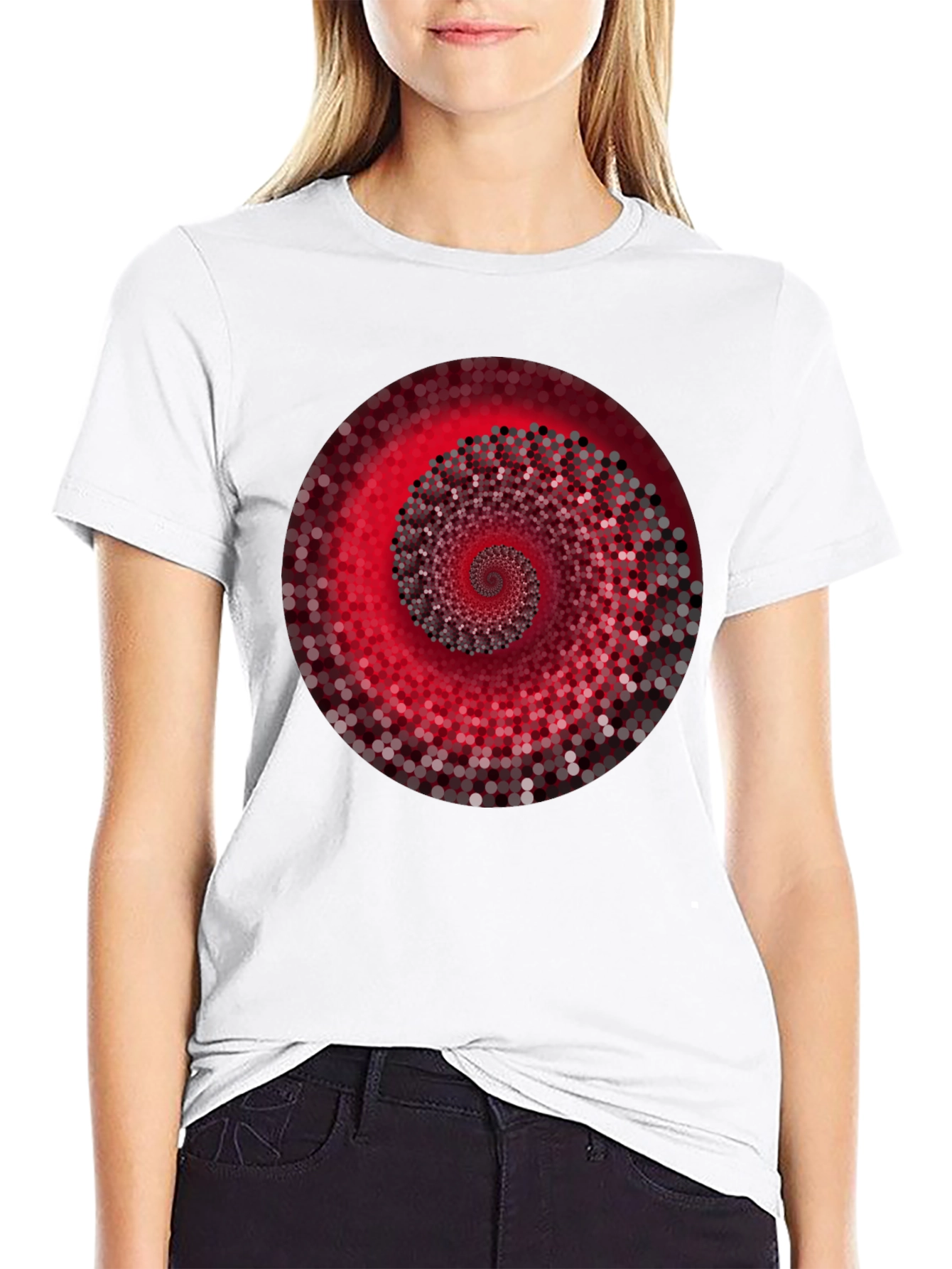 Abstract Spiral Graphic Tee