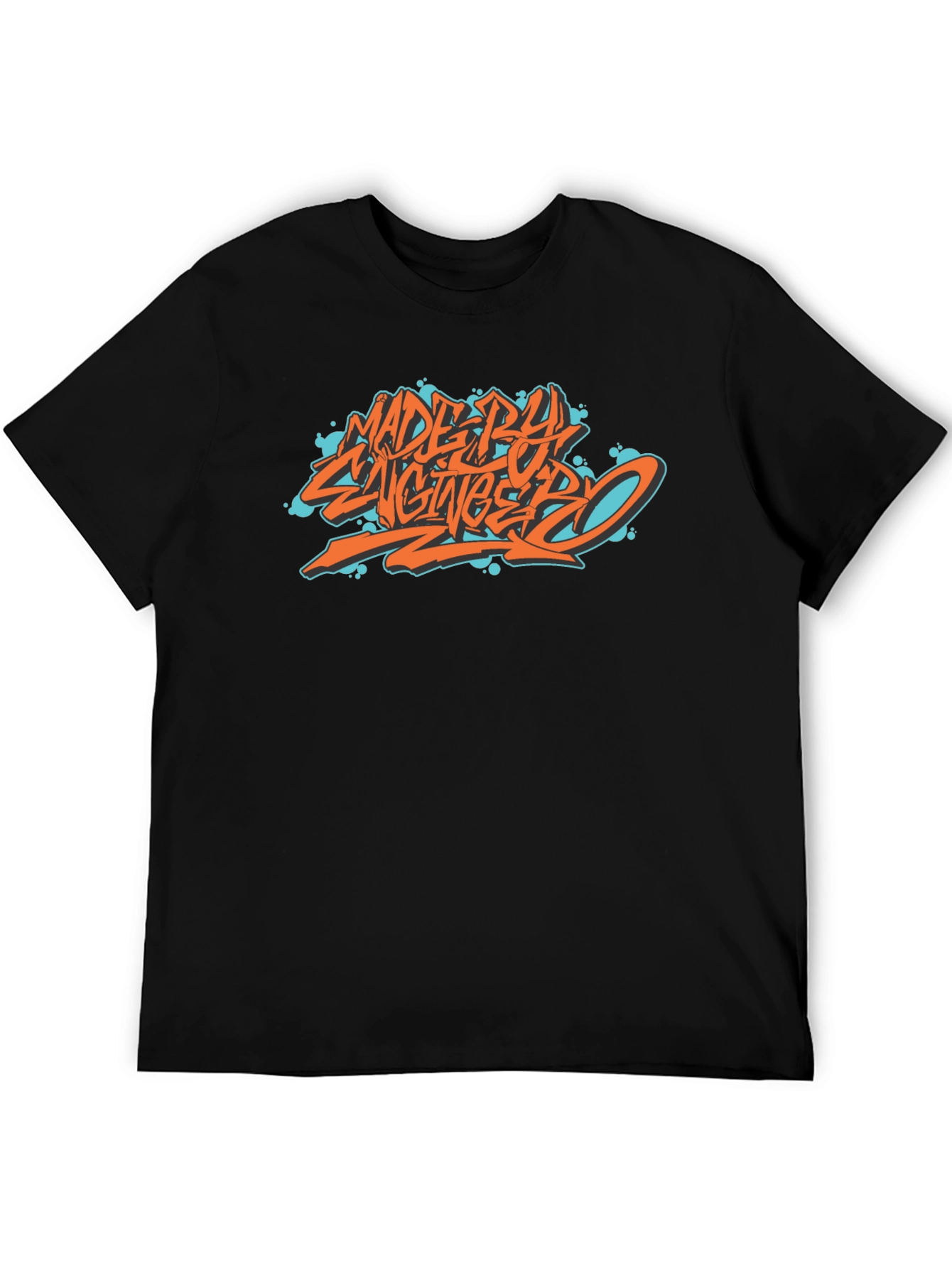 Made By Engineers Graphic Tee - Black Cotton Blend