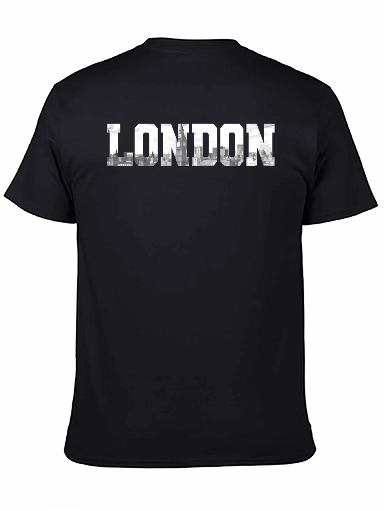 London Skyline Black Graphic Tee
