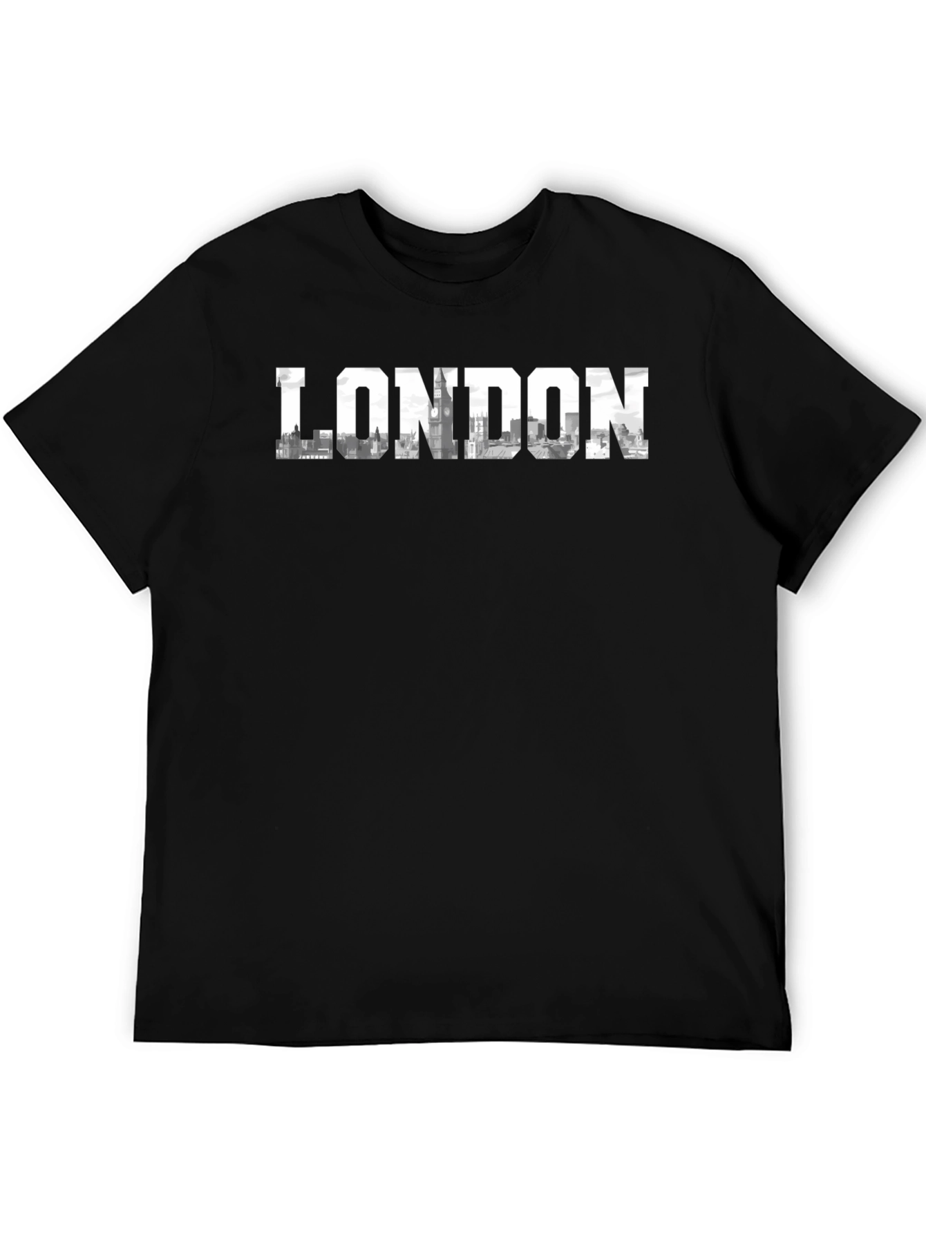 London Skyline Black Graphic Tee