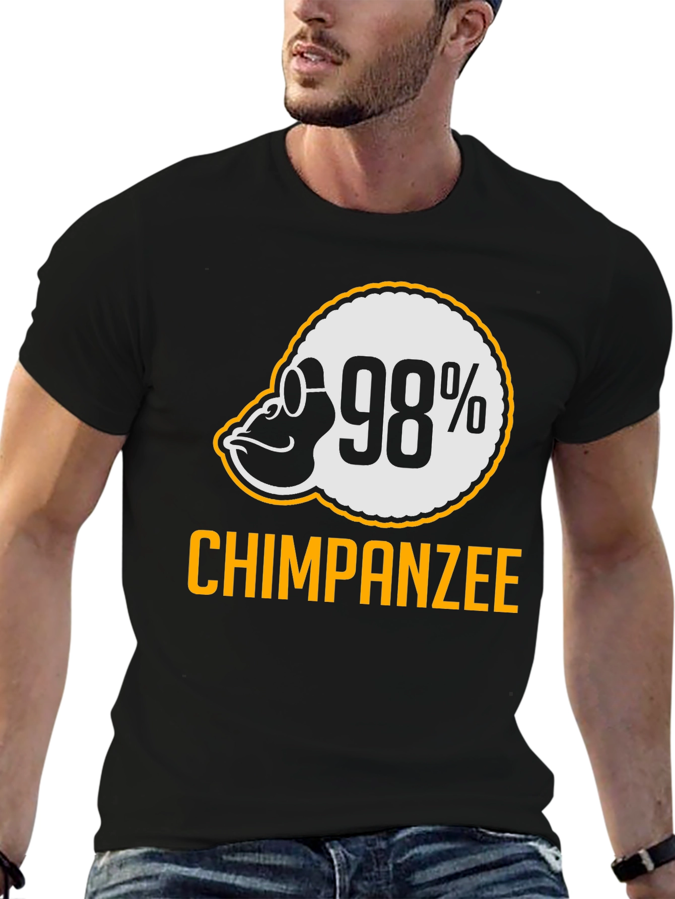 98% Chimpanzee T-Shirt - Funny Ape Graphic Tee