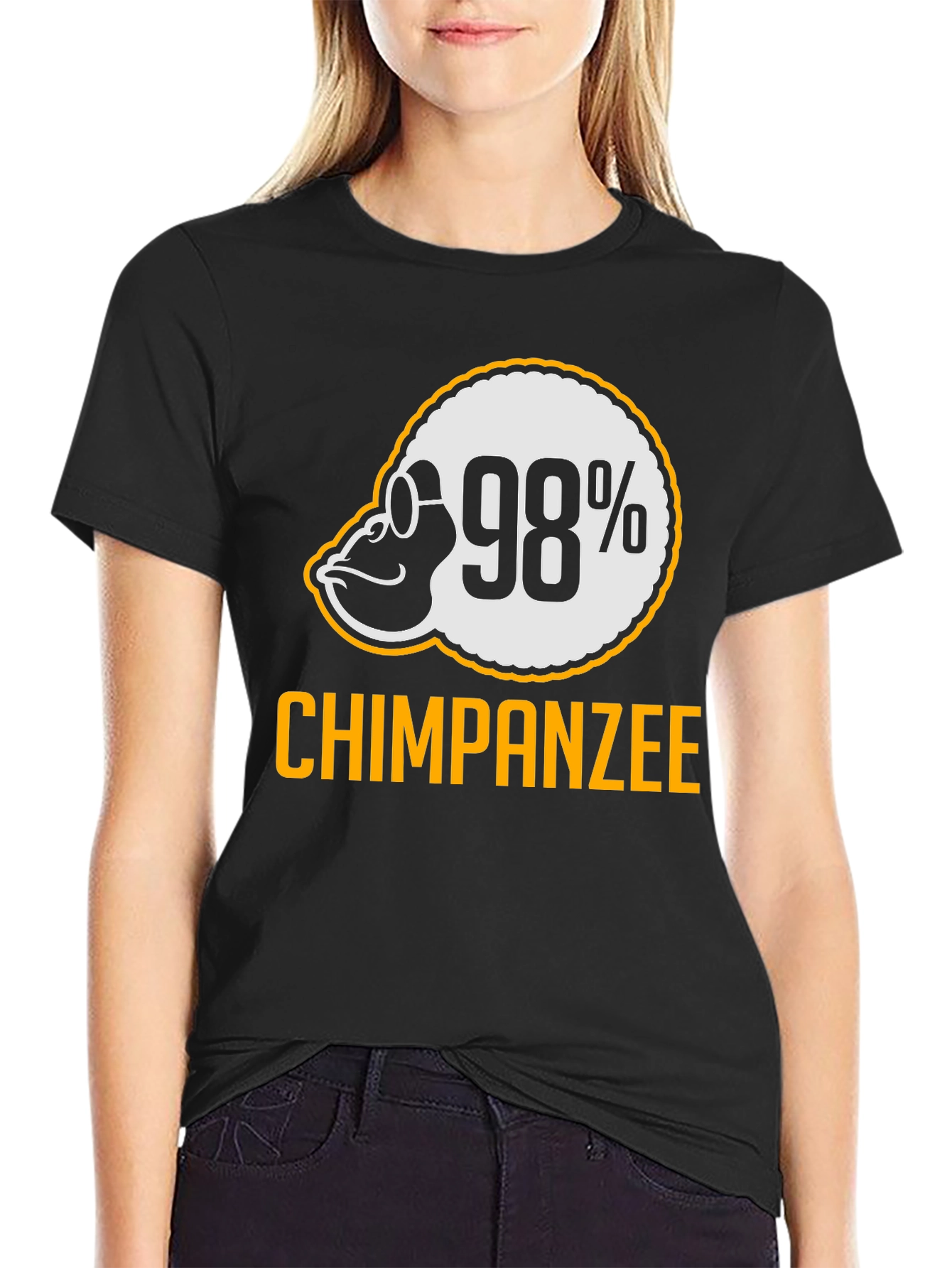 98% Chimpanzee T-Shirt - Funny Ape Graphic Tee