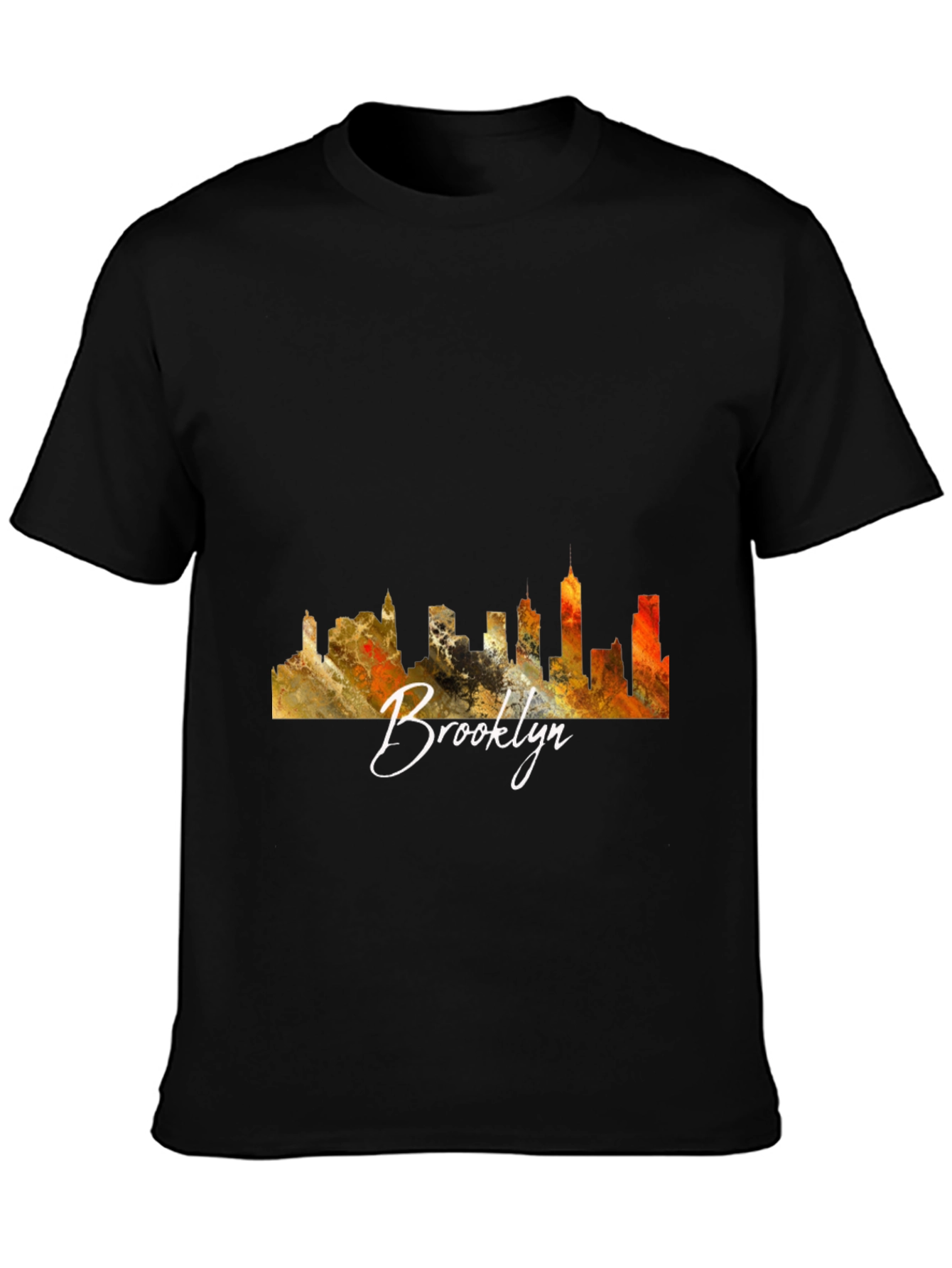 Brooklyn Skyline Graphic Black T-Shirt