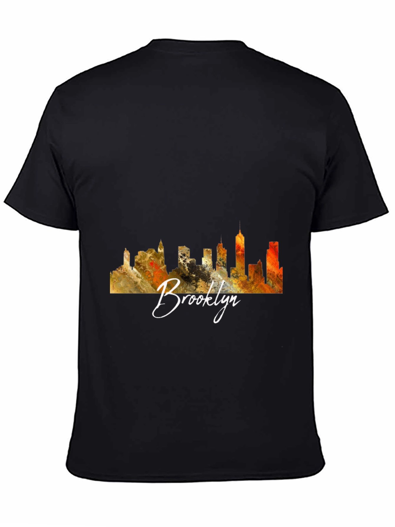 Brooklyn Skyline Graphic Black T-Shirt