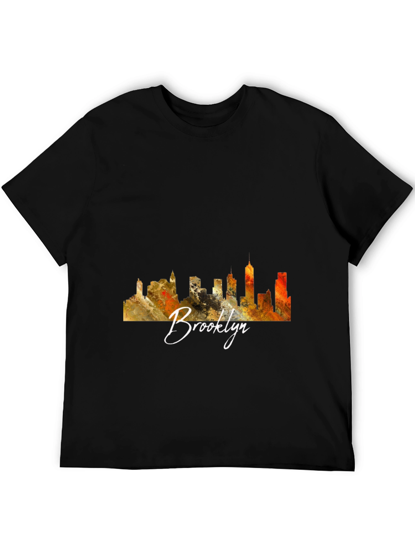 Brooklyn Skyline Graphic Black T-Shirt