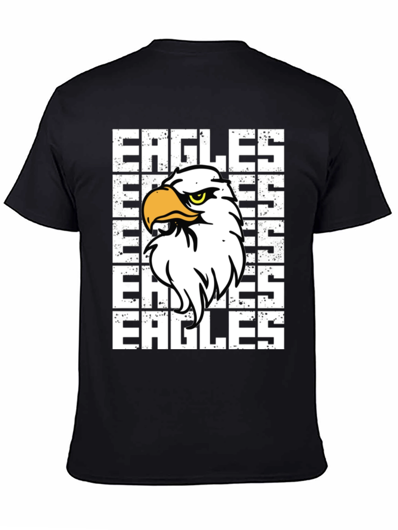 Eagles Graphic Print Black T-Shirt