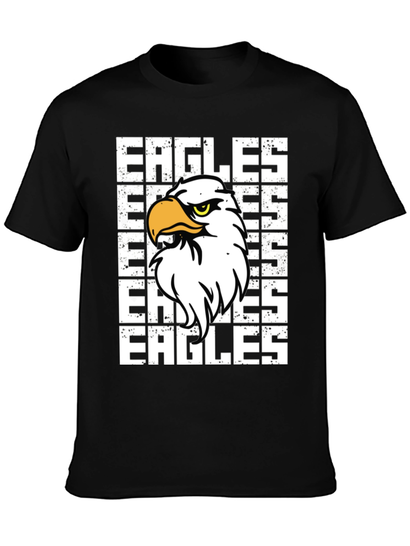Eagles Graphic Print Black T-Shirt