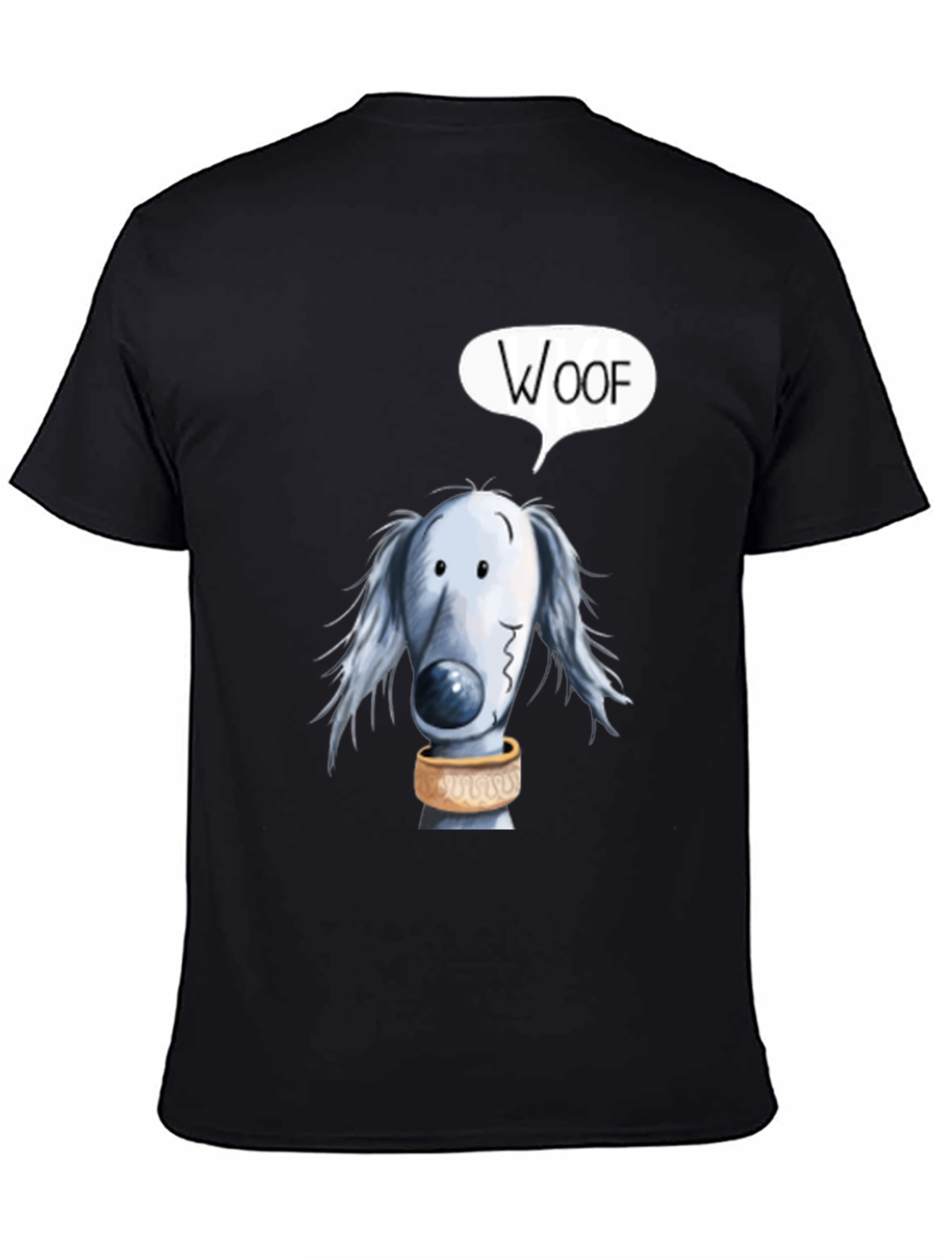Woof Dog Graphic Black T-Shirt