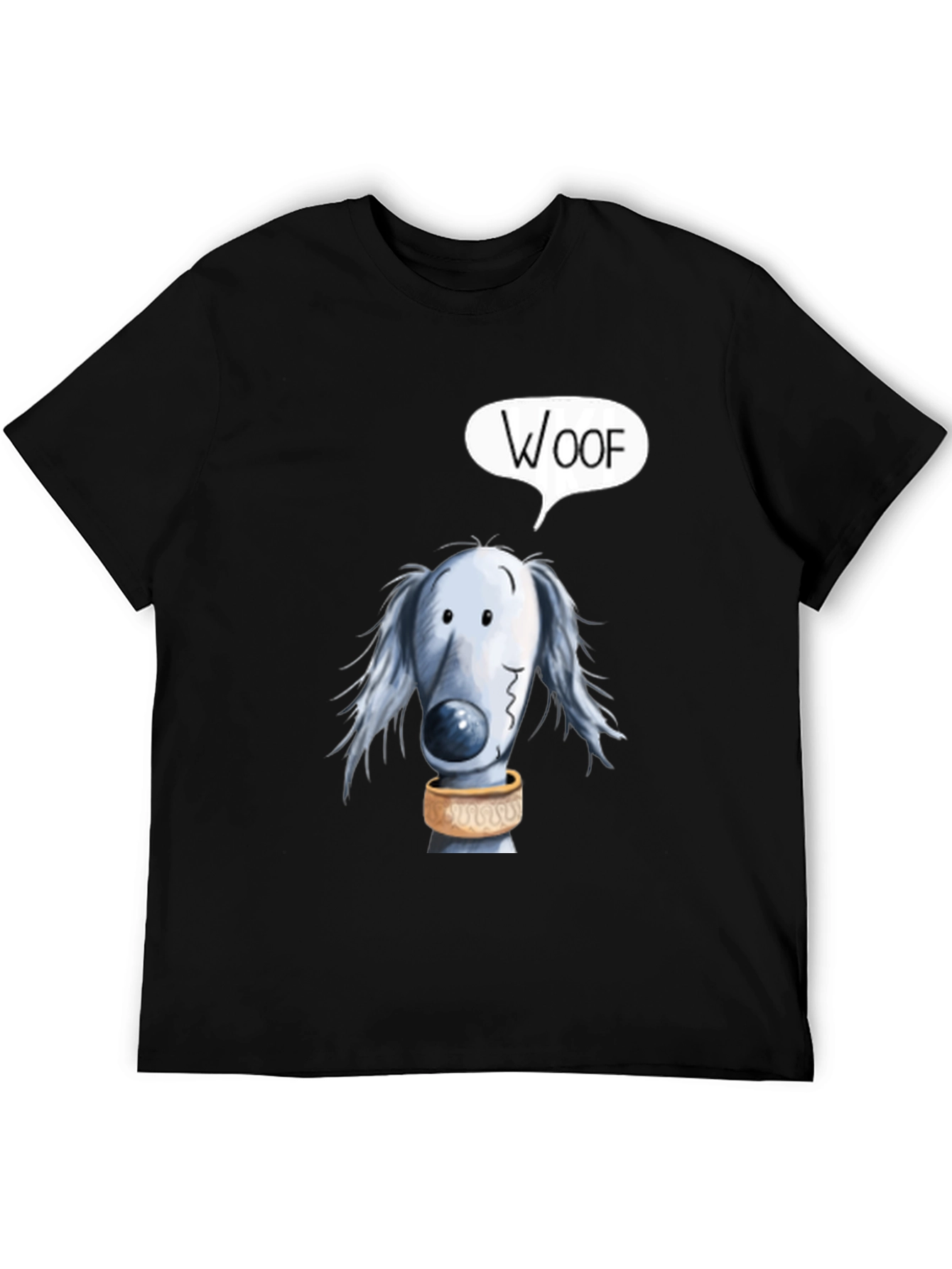 Woof Dog Graphic Black T-Shirt