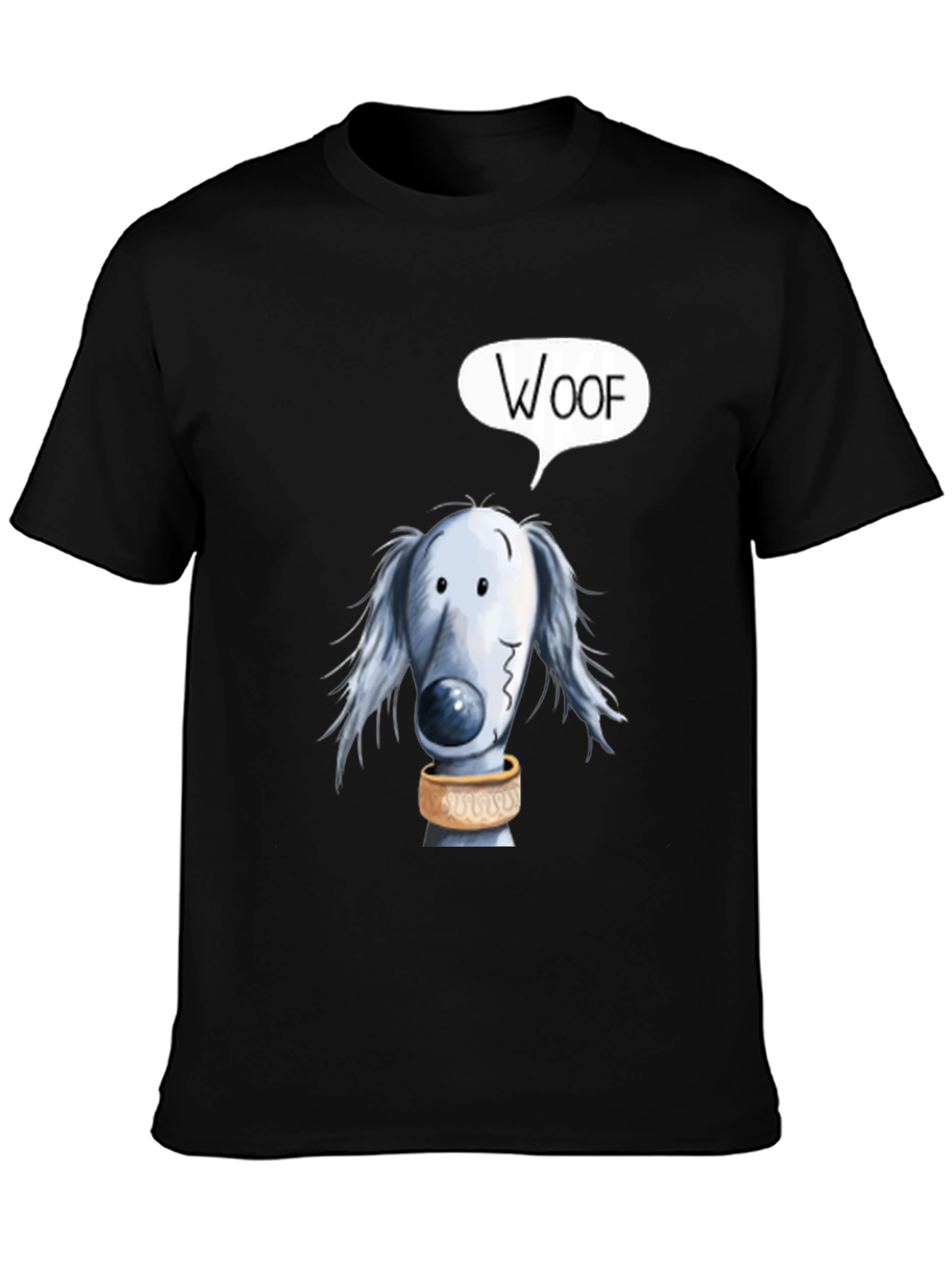 Woof Dog Graphic Black T-Shirt