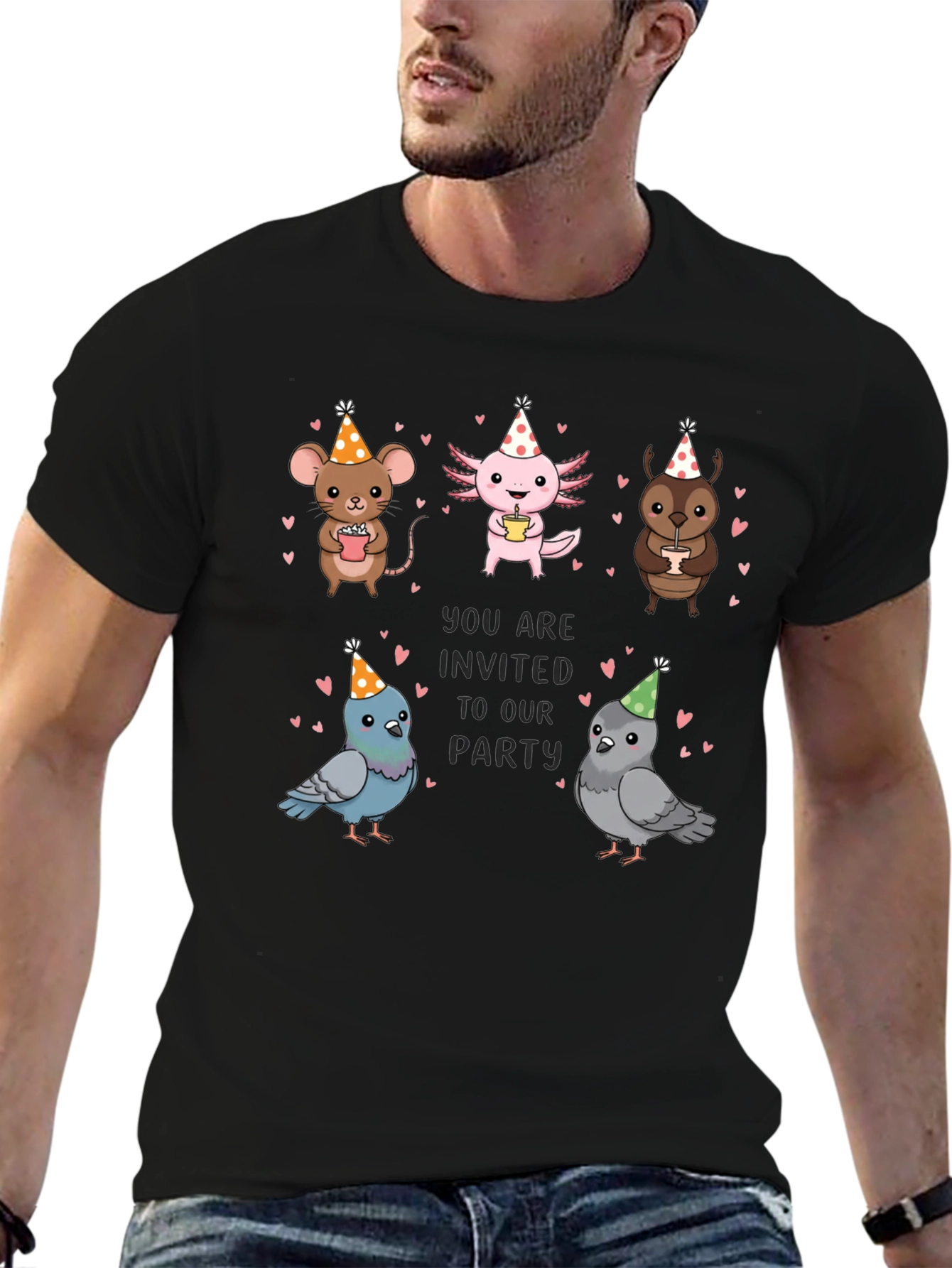 Party Animal T-Shirt - Cute Cartoon Graphic Tee