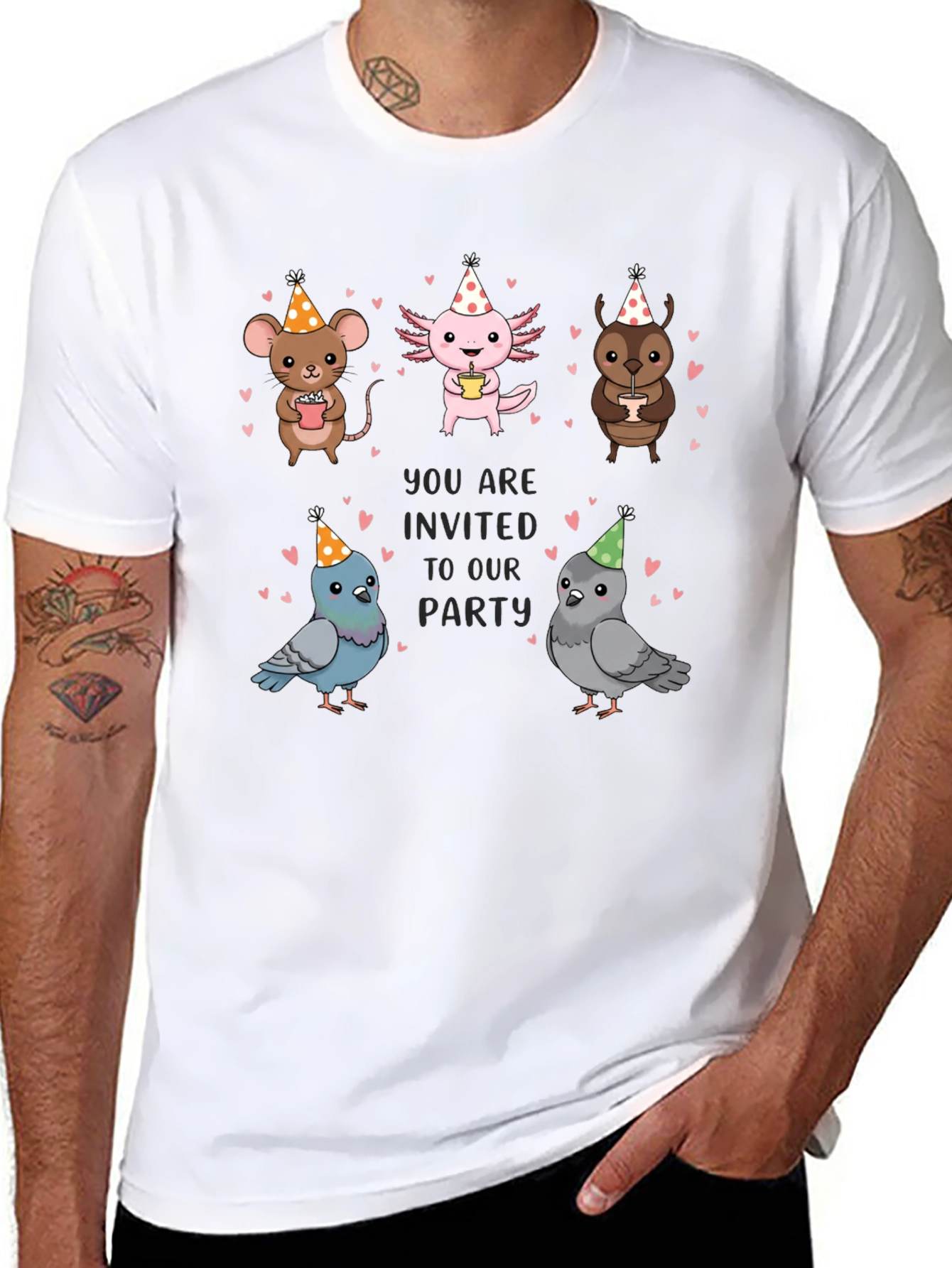 Party Animal T-Shirt - Cute Cartoon Graphic Tee