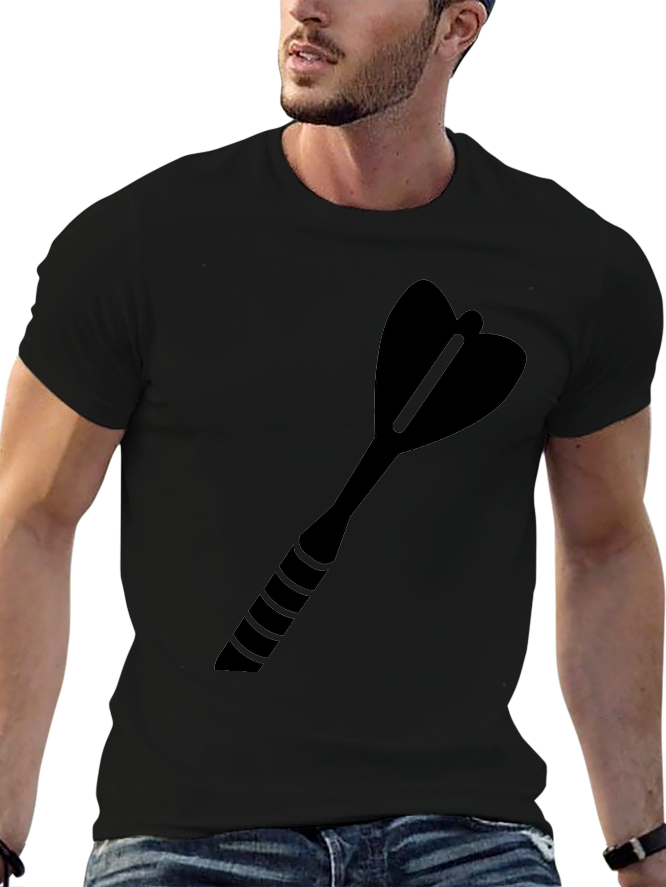 Dart Graphic Black Tee - Casual Comfort