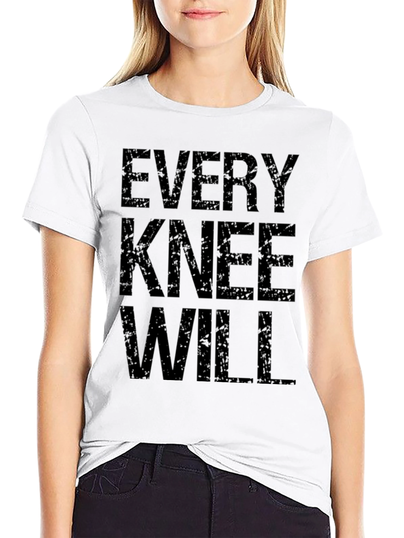 Every Knee Will Bow Black Graphic Tee
