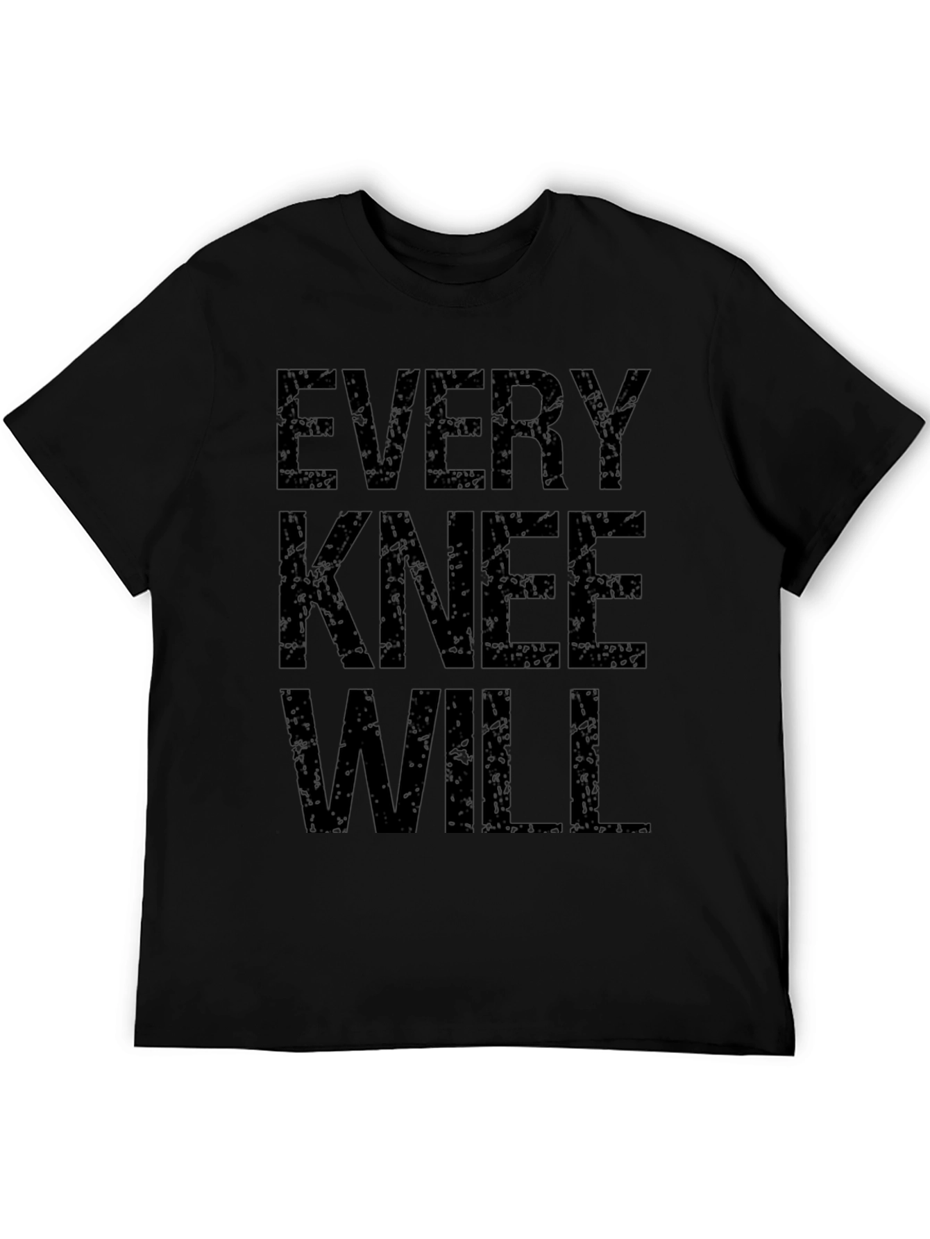 Every Knee Will Bow Black Graphic Tee