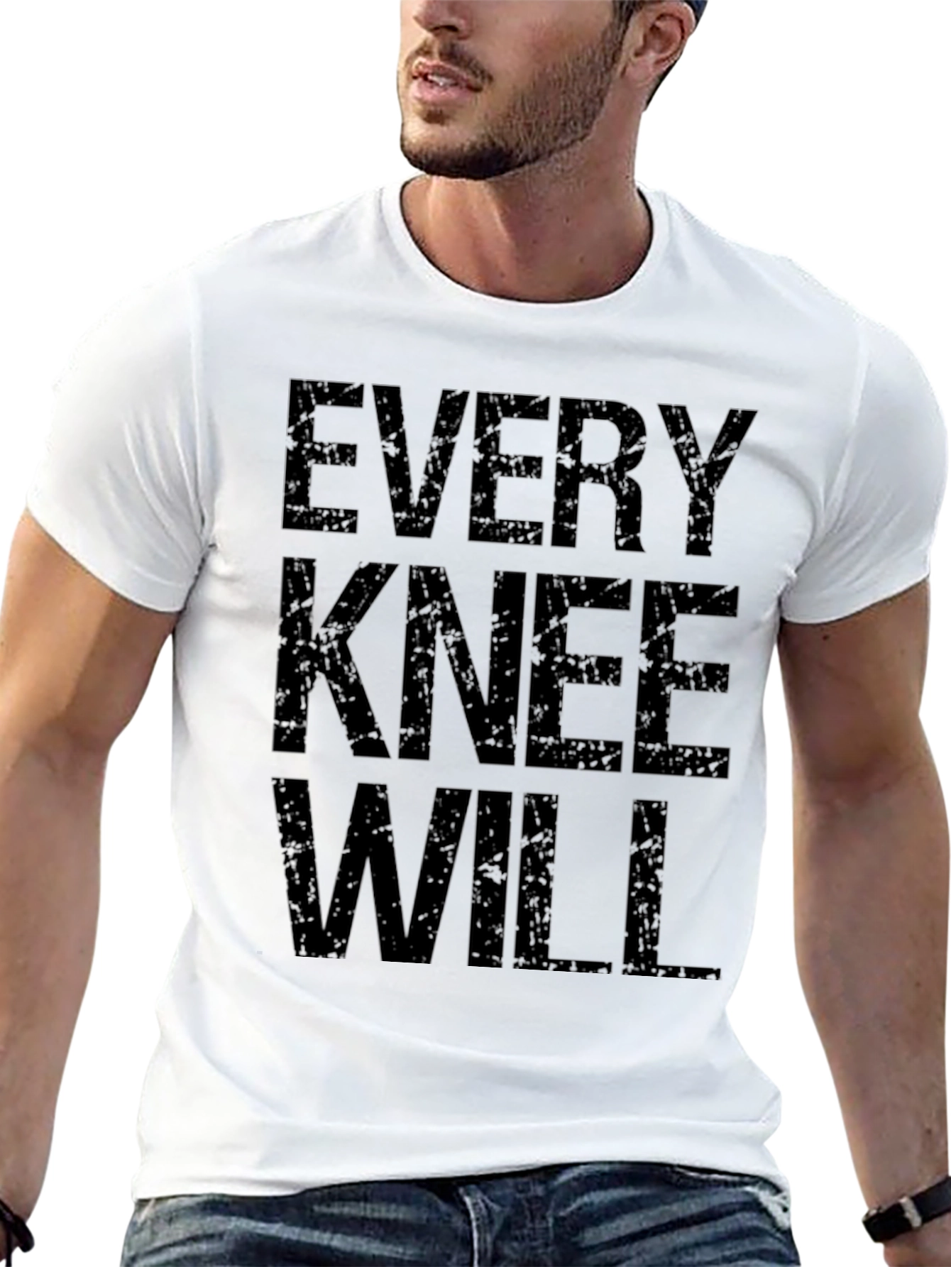 Every Knee Will Bow Black Graphic Tee
