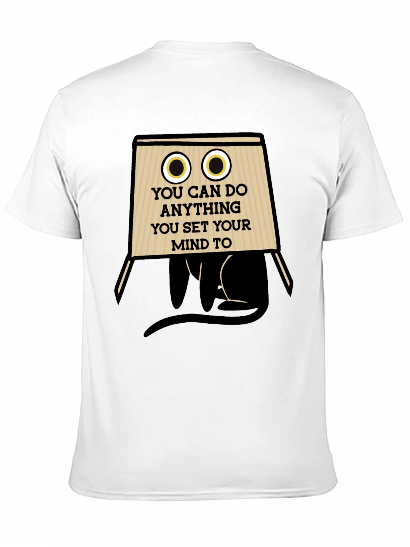 Motivational Cat Cardboard Box T-Shirt