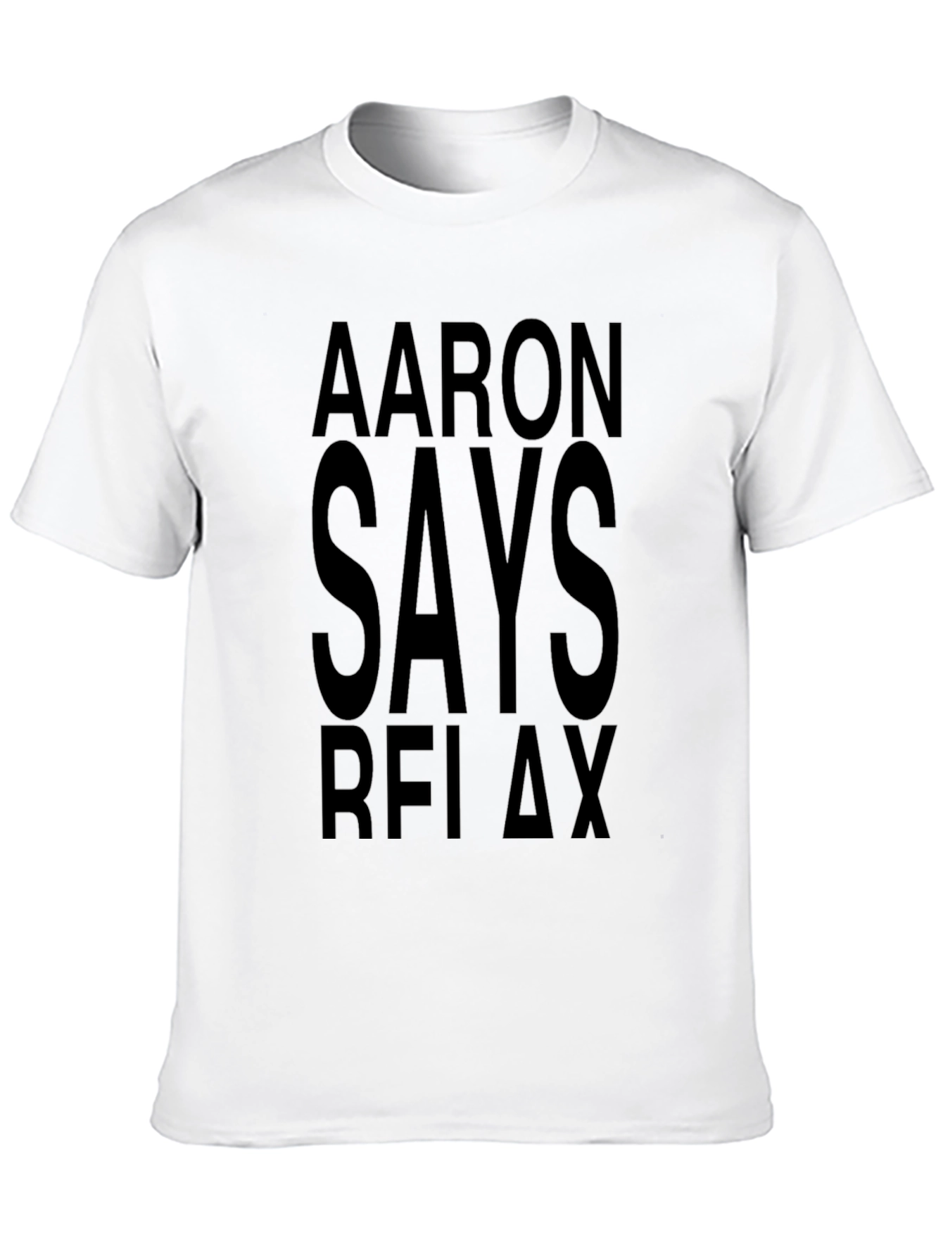 Aaron Says Relax Black T-Shirt