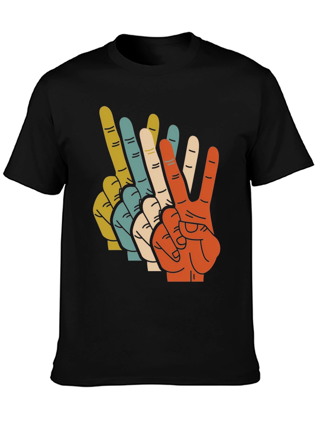 Retro Peace Sign Graphic T-Shirt