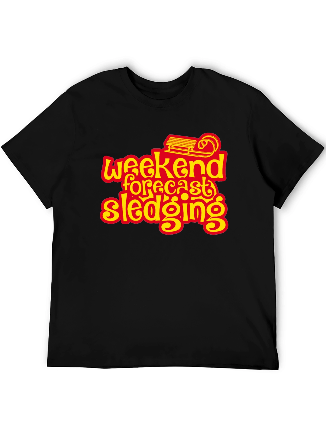 Weekend Forecast Sledging Graphic Tee