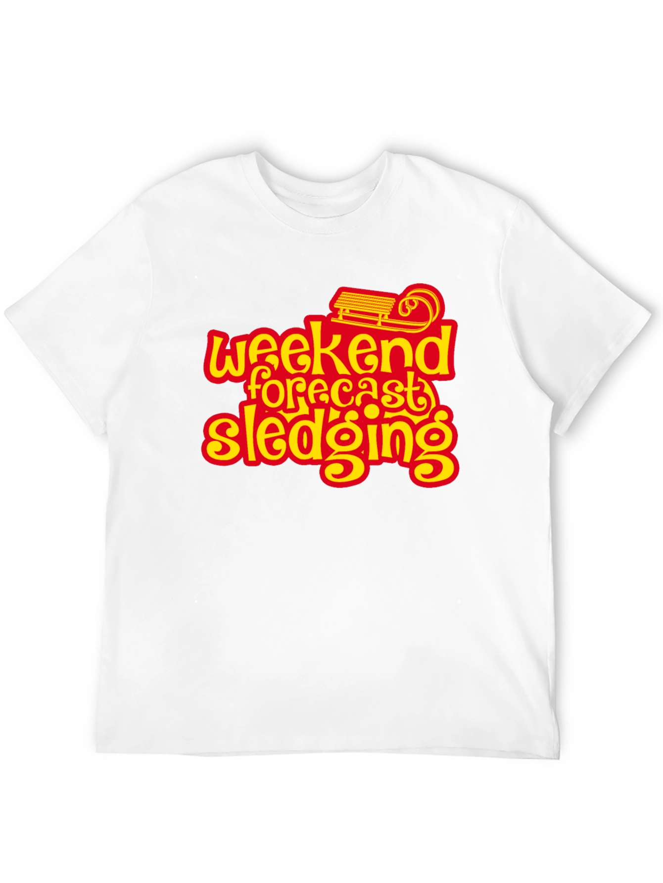 Weekend Forecast Sledging Graphic Tee