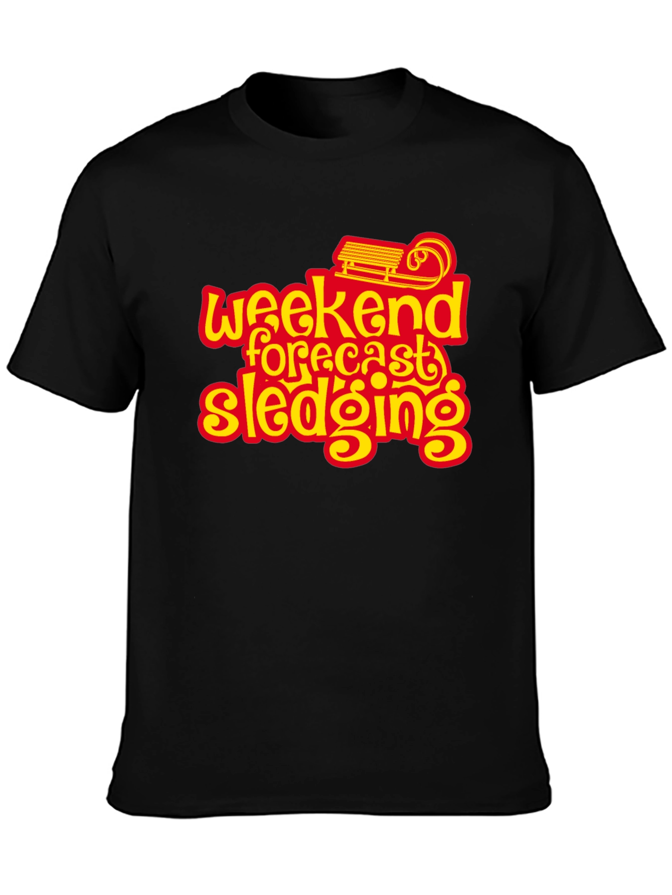 Weekend Forecast Sledging Graphic Tee