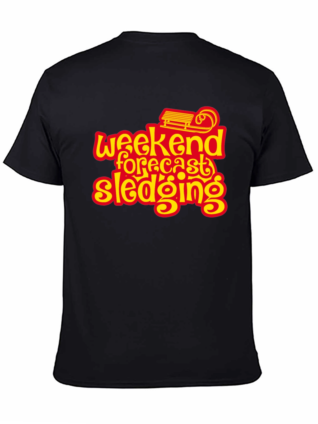 Weekend Forecast Sledging Graphic Tee