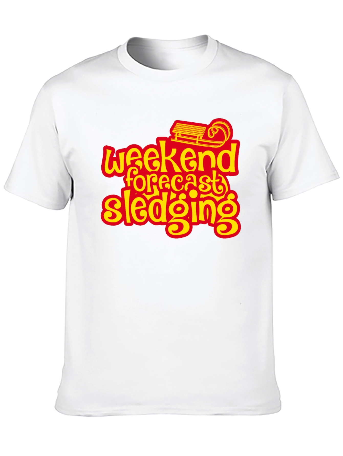 Weekend Forecast Sledging Graphic Tee