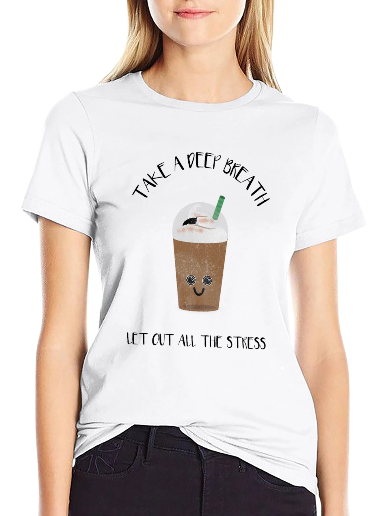 Deep Breath Coffee Graphic Tee - Relaxed Fit