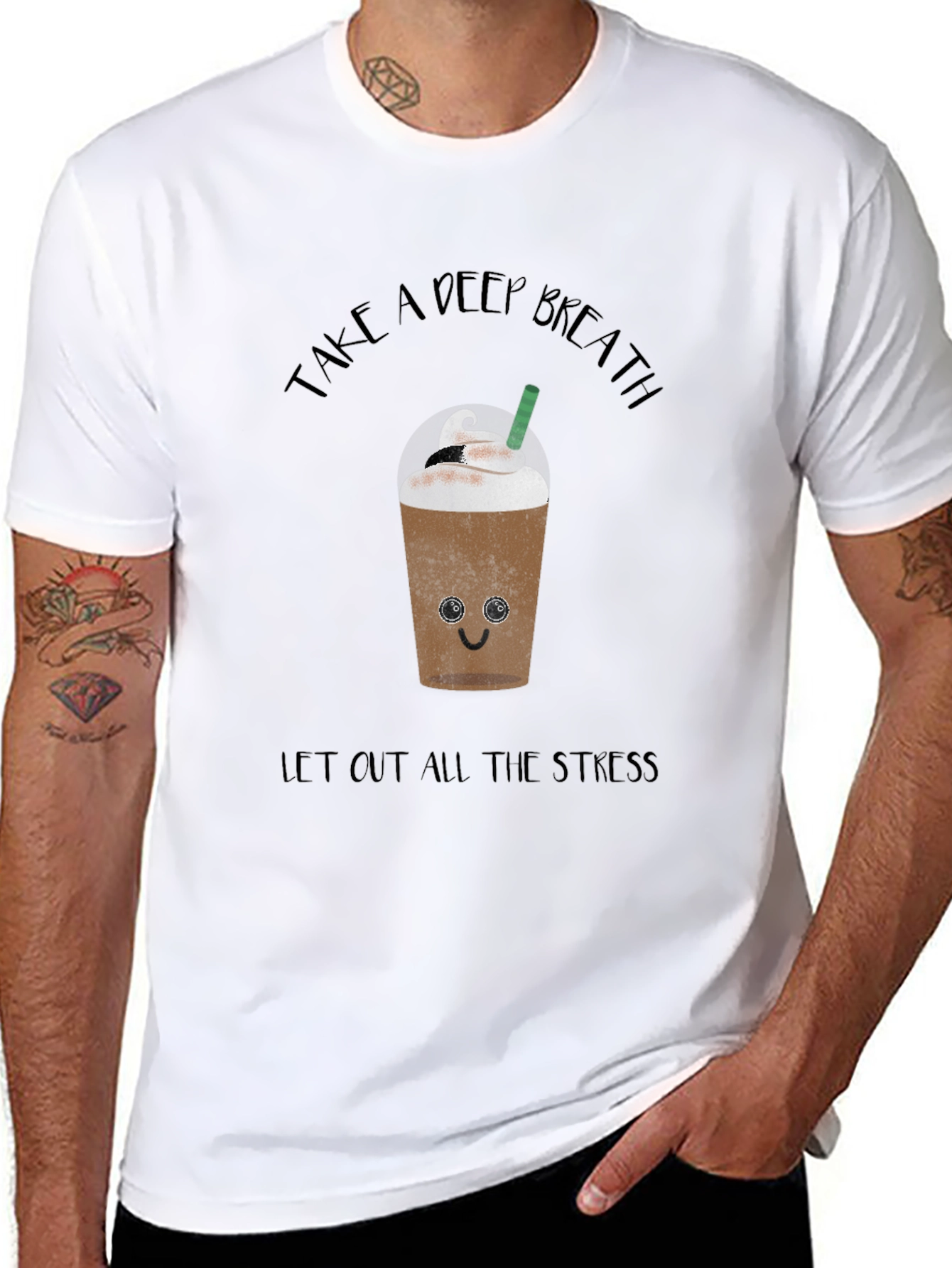 Deep Breath Coffee Graphic Tee - Relaxed Fit