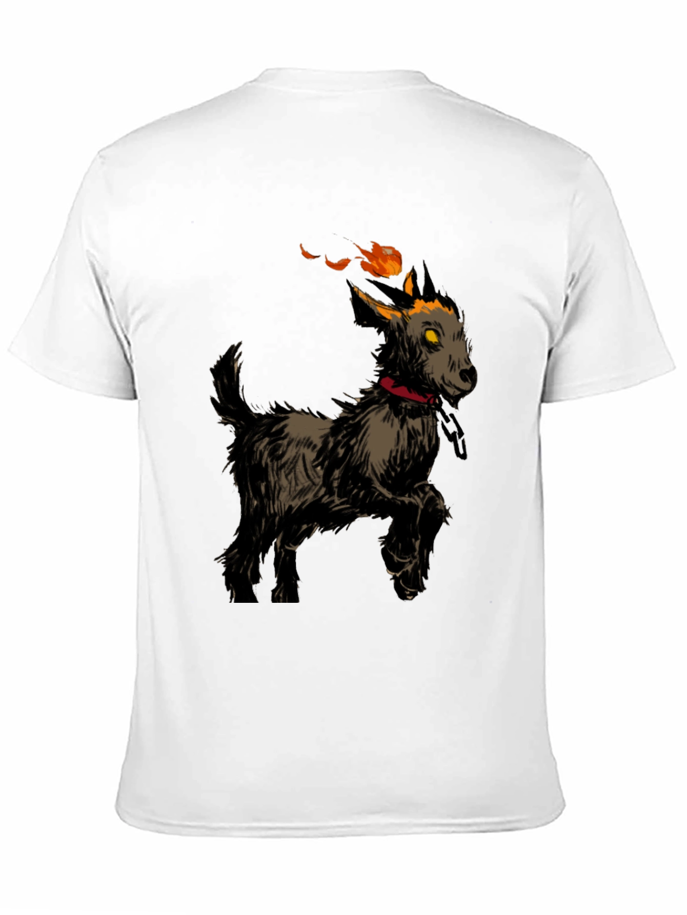 Fiery Goat Graphic Tee - Black Cotton