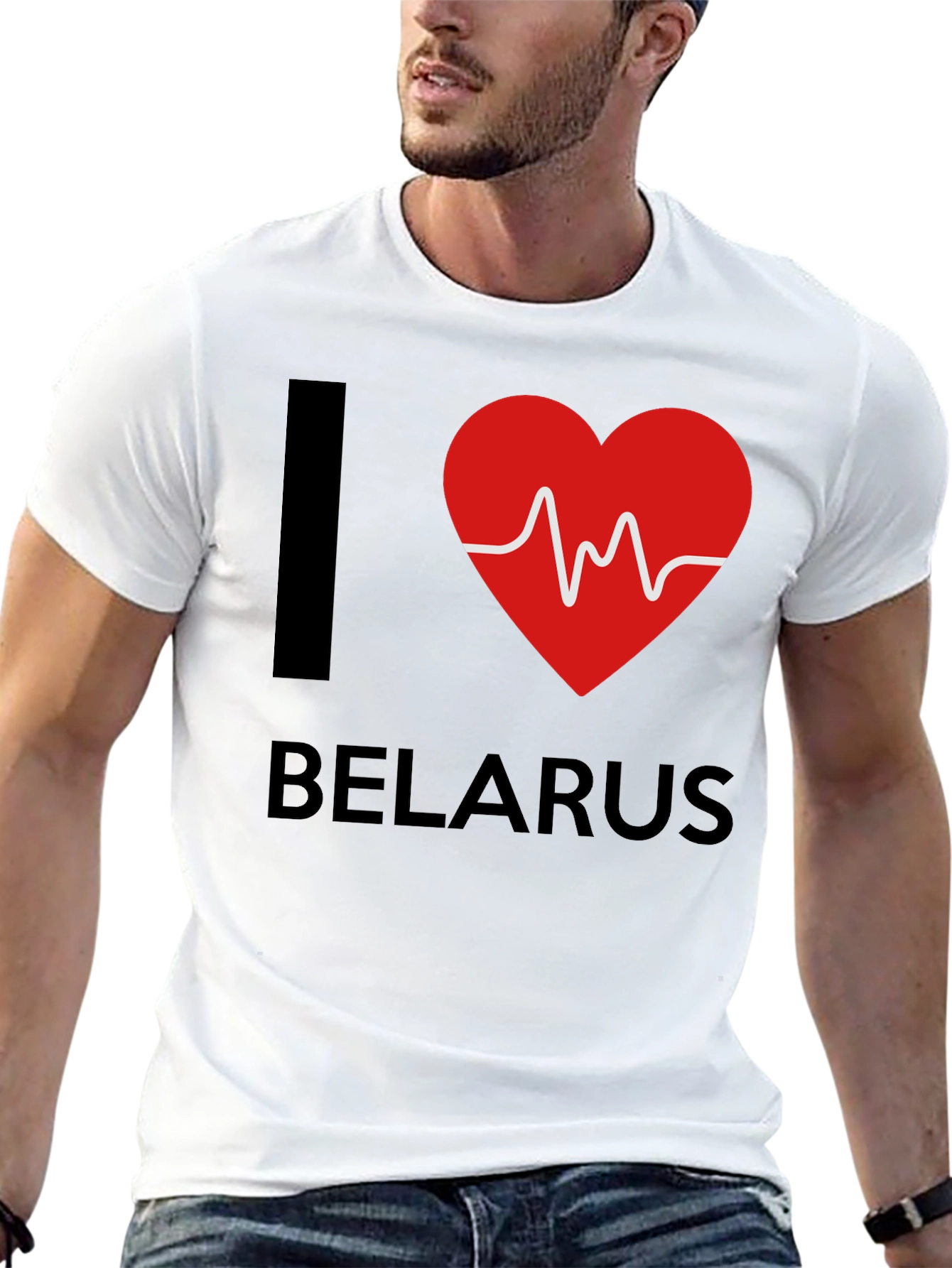 I Love Belarus T-Shirt - Heartbeat Graphic