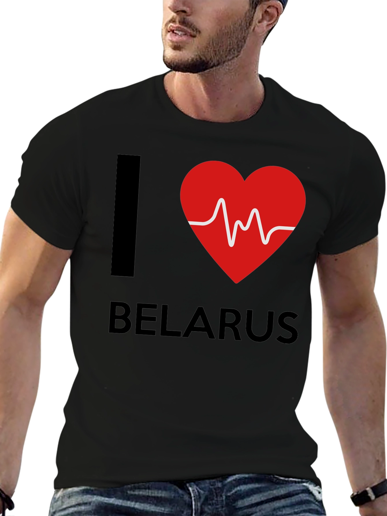 I Love Belarus T-Shirt - Heartbeat Graphic