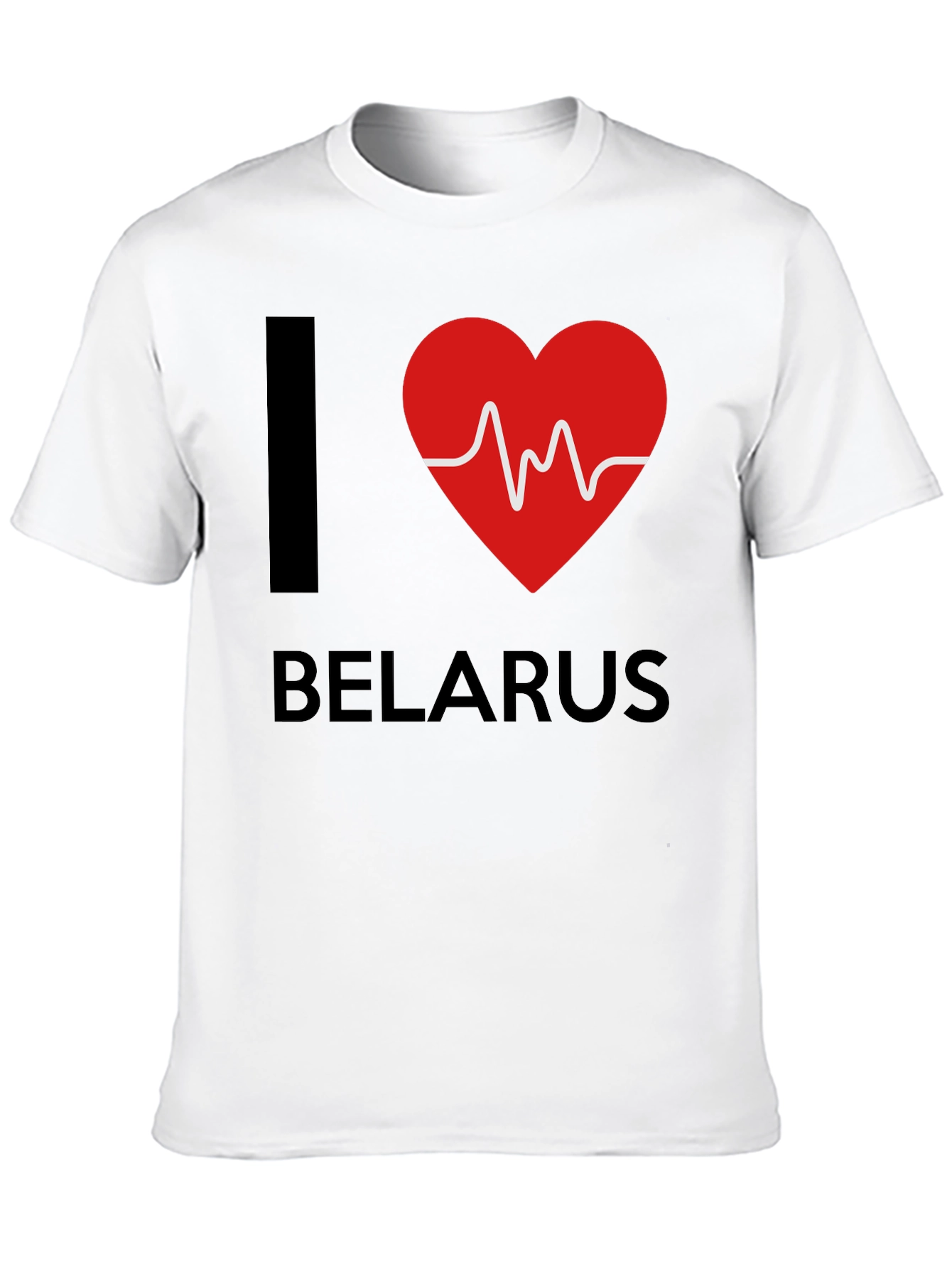 I Love Belarus T-Shirt - Heartbeat Graphic