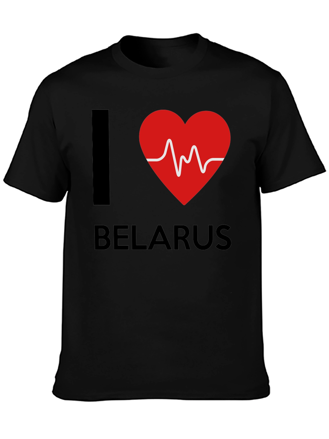 I Love Belarus T-Shirt - Heartbeat Graphic