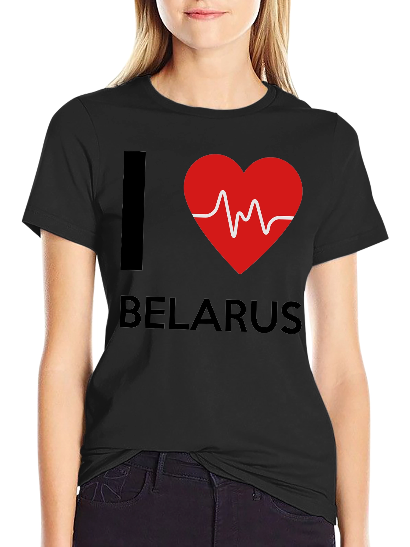 I Love Belarus T-Shirt - Heartbeat Graphic