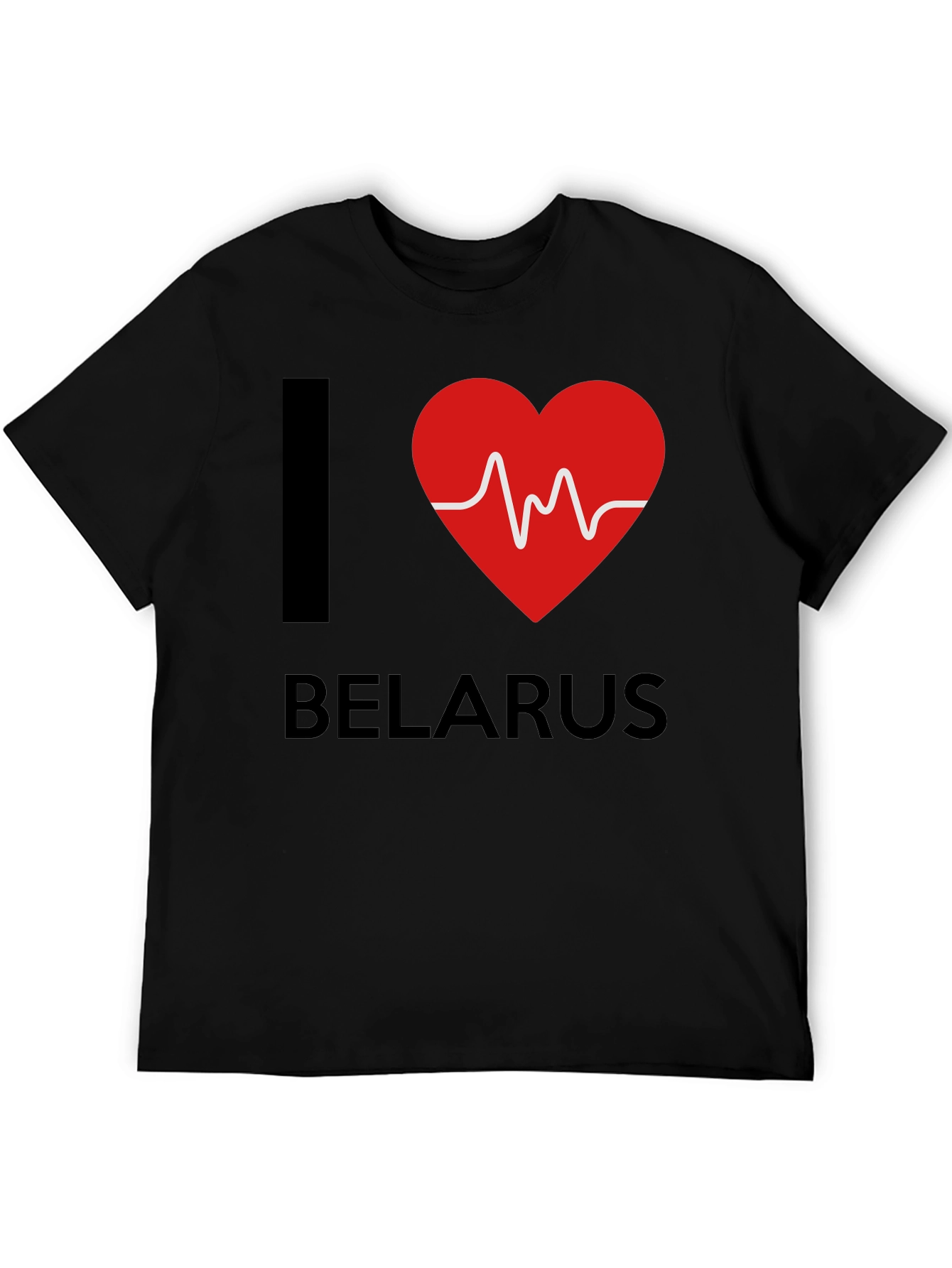 I Love Belarus T-Shirt - Heartbeat Graphic