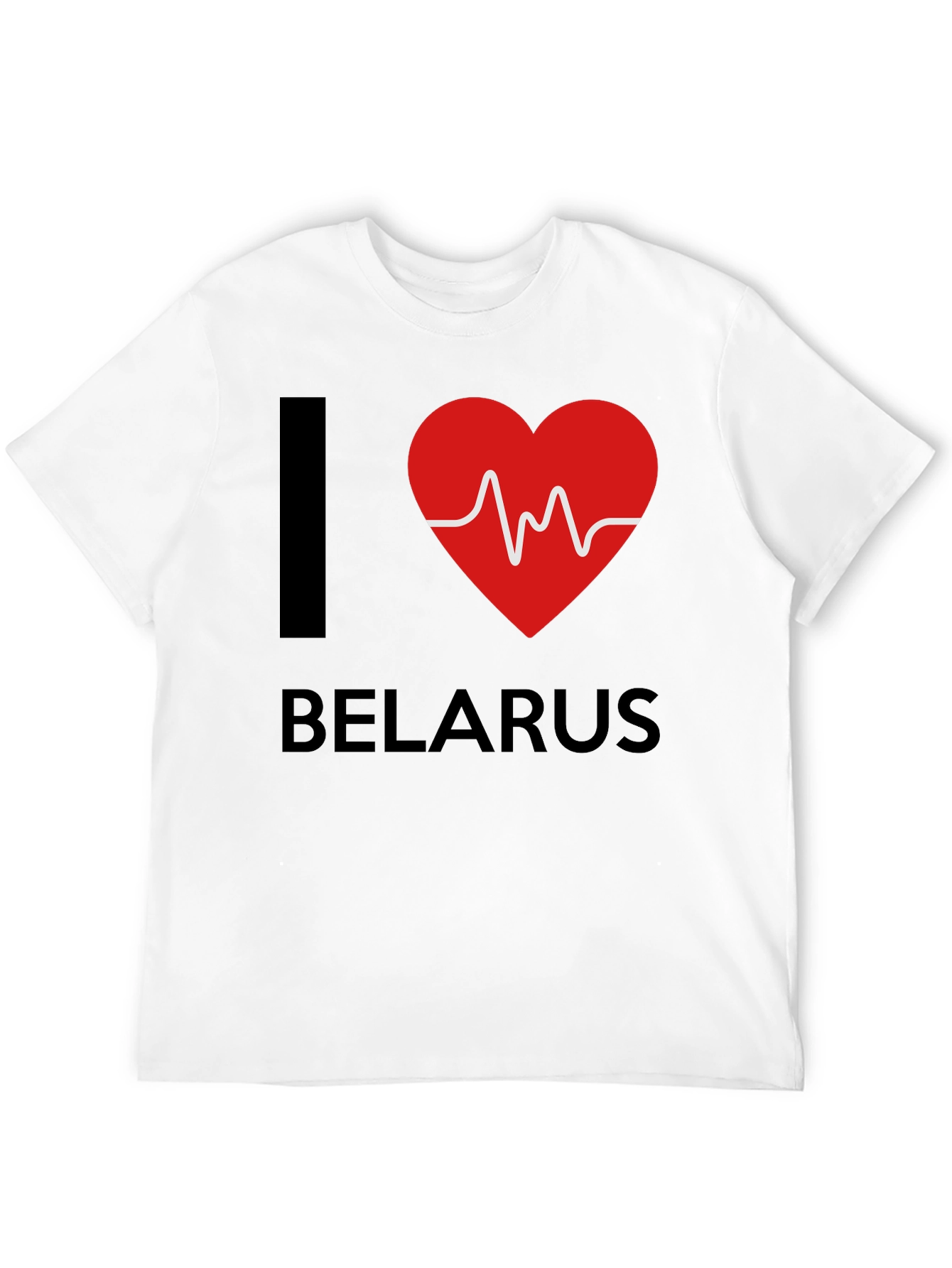 I Love Belarus T-Shirt - Heartbeat Graphic