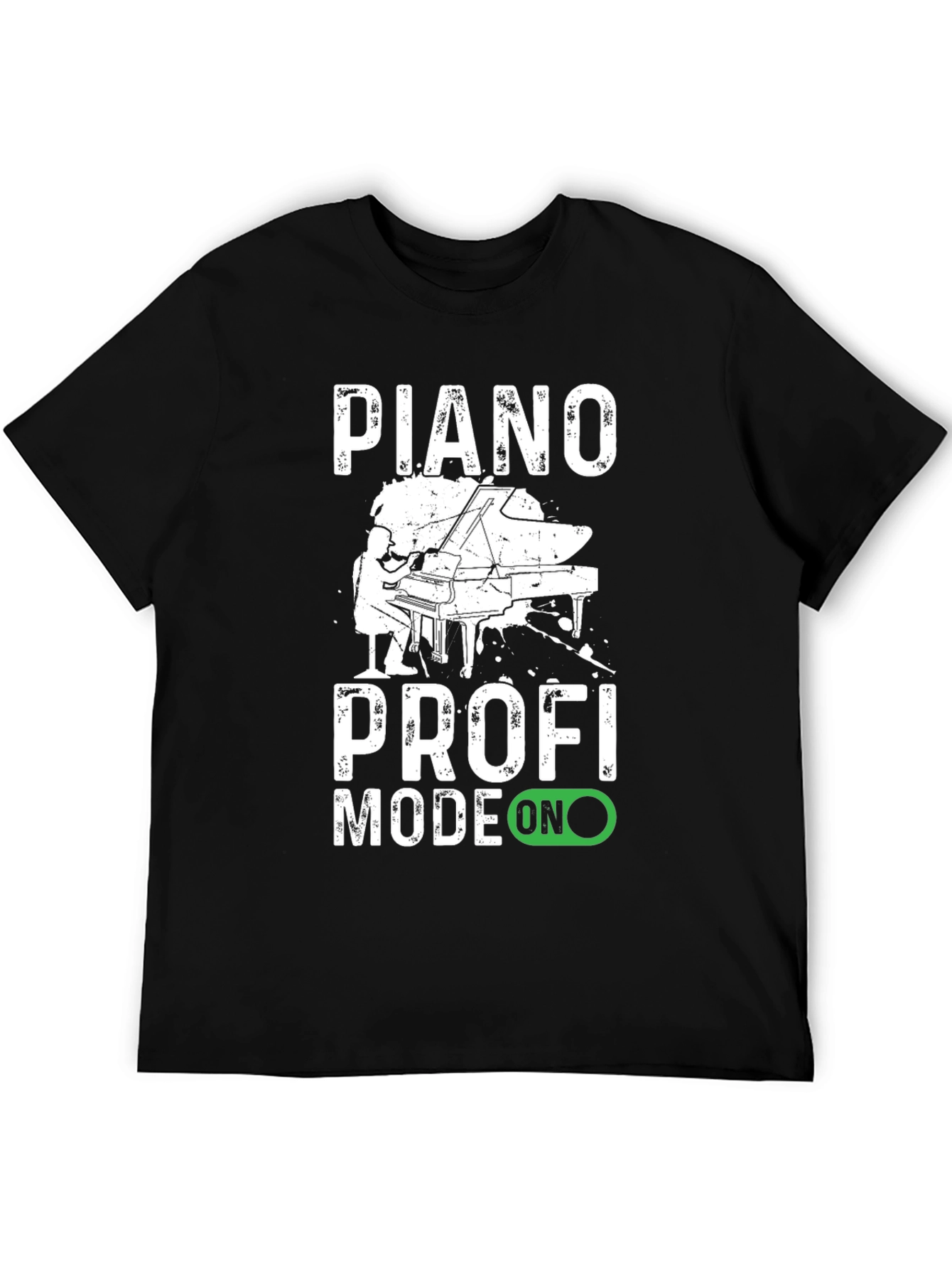 Piano Profi Mode On Black T-Shirt