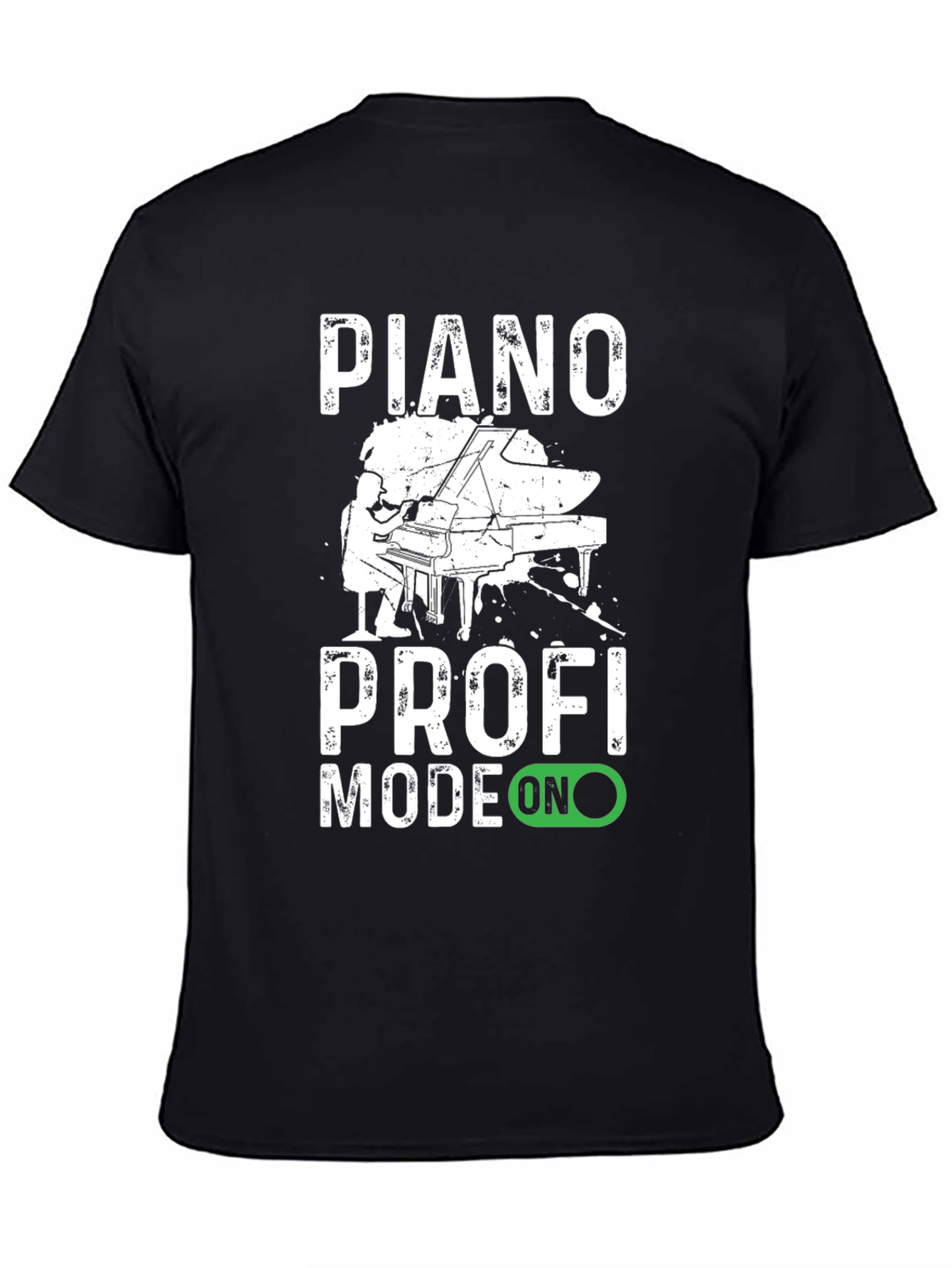 Piano Profi Mode On Black T-Shirt