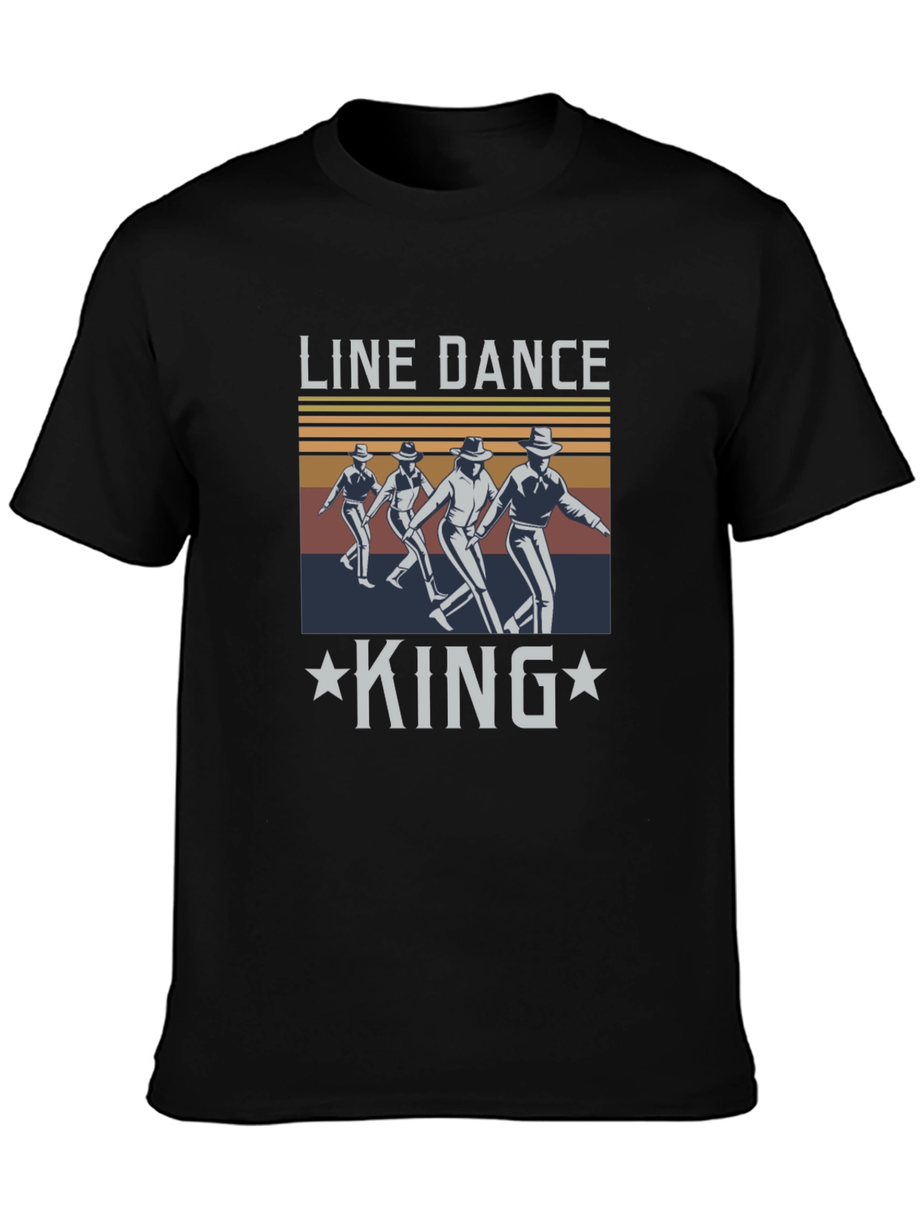 Line Dance King T-Shirt Western Style Tee