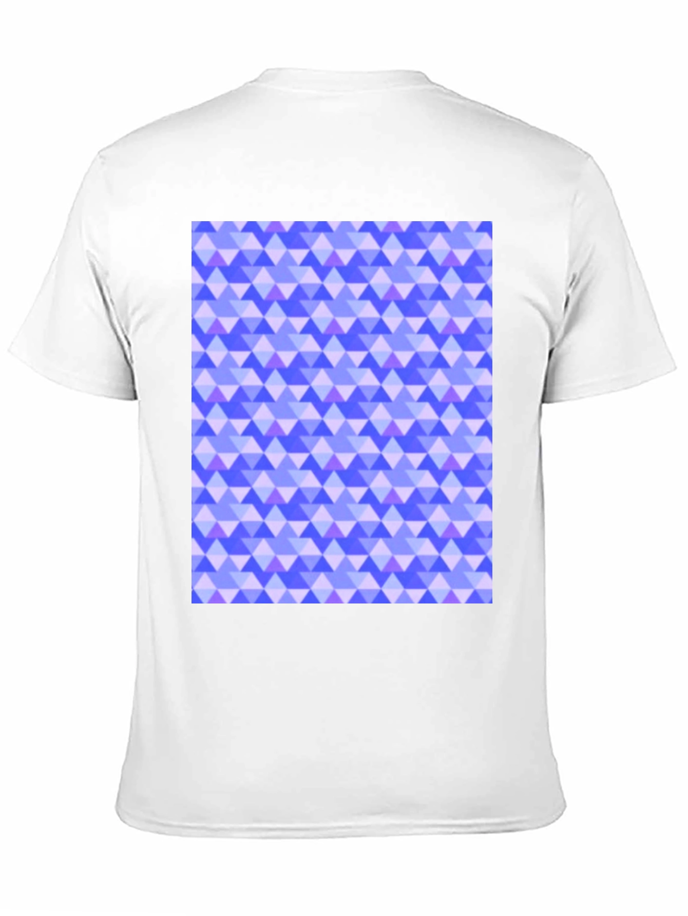 Blue Triangle Pattern T-Shirt