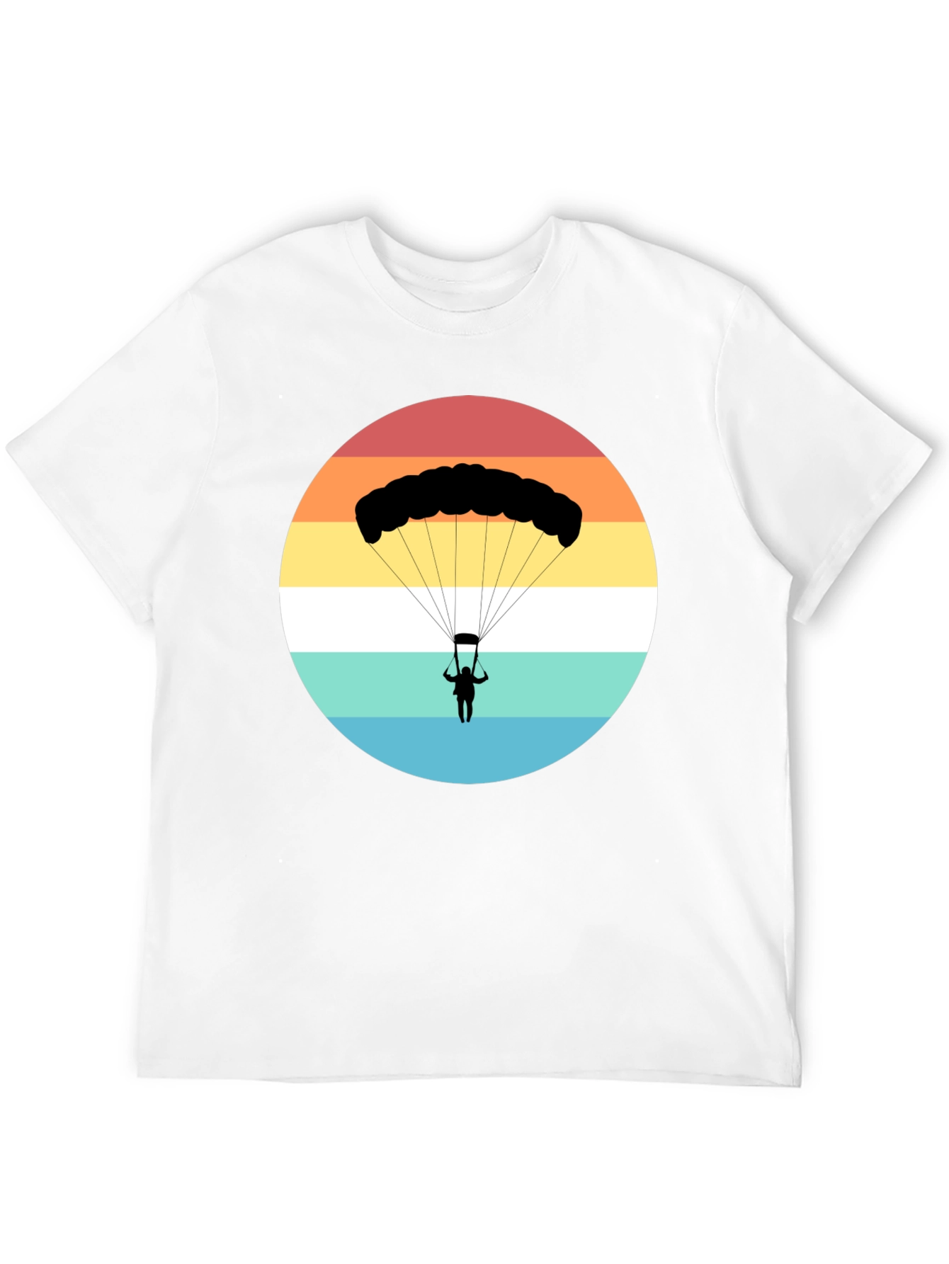 Parachute Sunset Graphic Tee - Skydiving Adventure