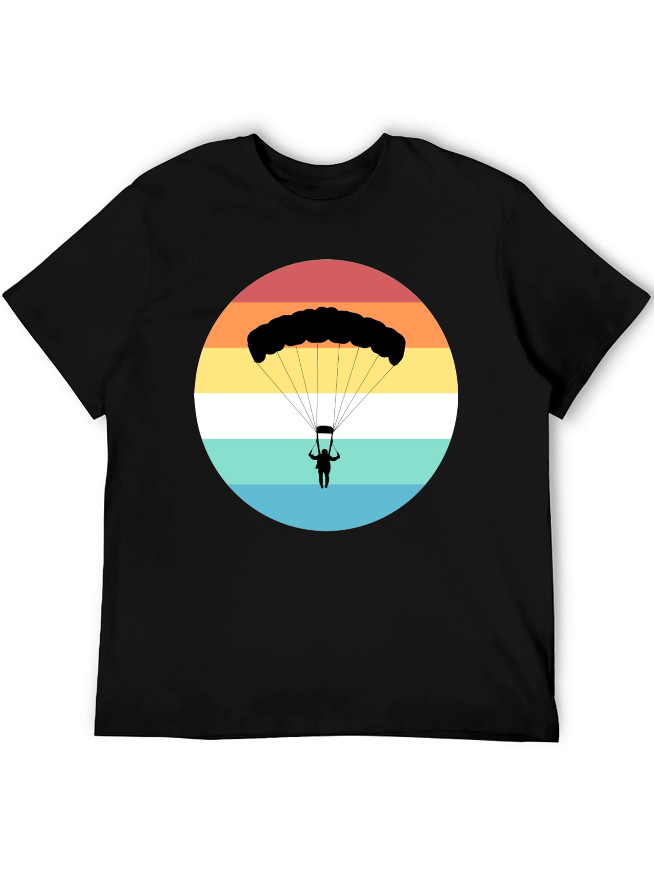 Parachute Sunset Graphic Tee - Skydiving Adventure