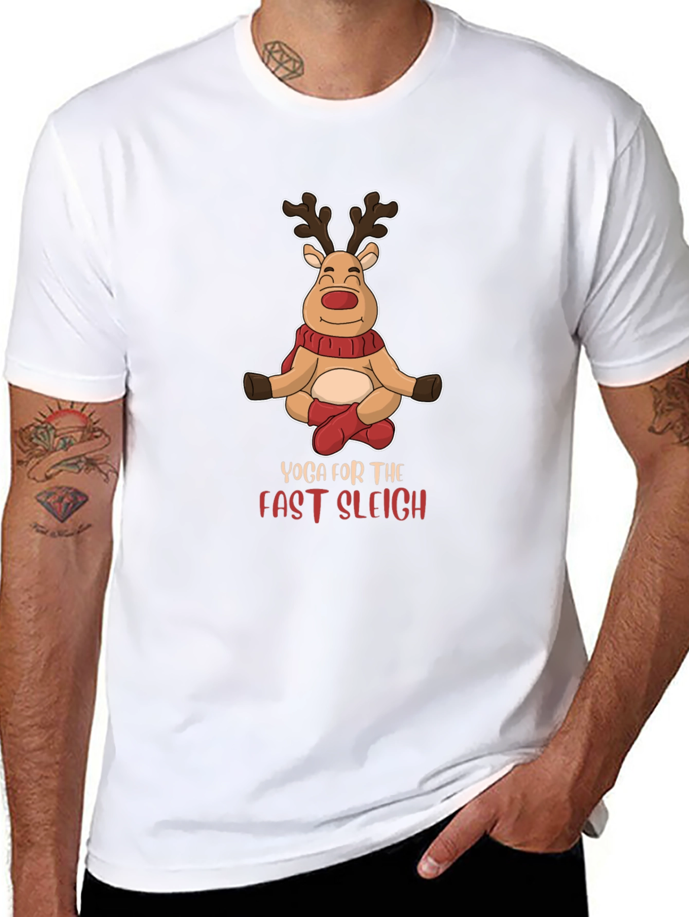 Yoga Reindeer Christmas T-Shirt