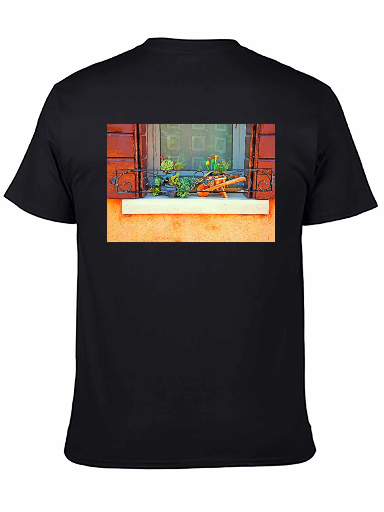 Unique Garden Window Print T-Shirt