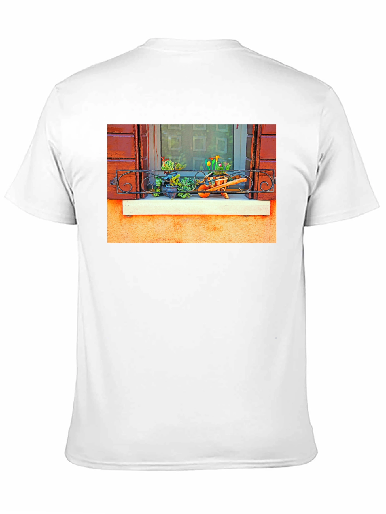 Unique Garden Window Print T-Shirt