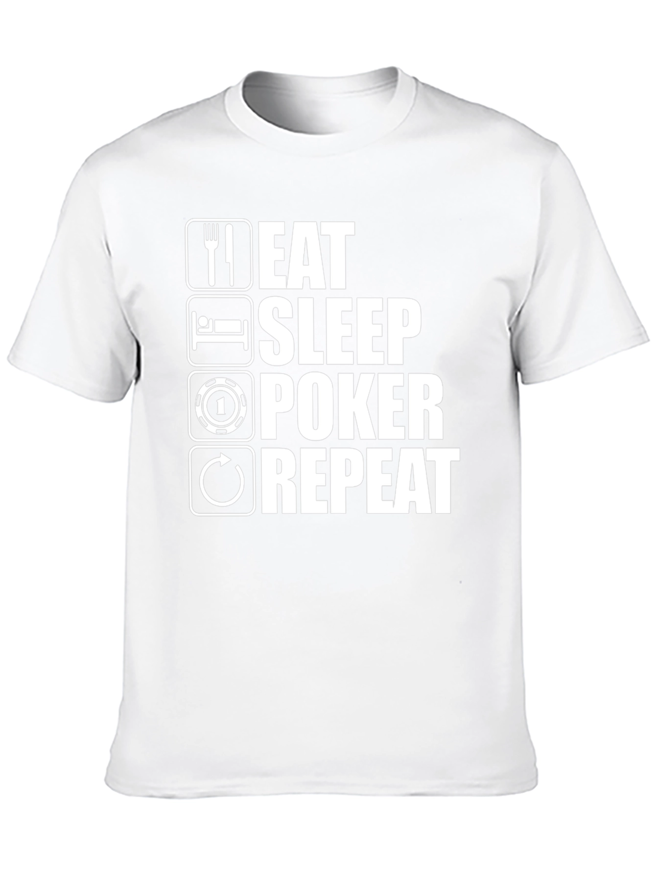 Eat Sleep Poker Repeat Graphic T-Shirt