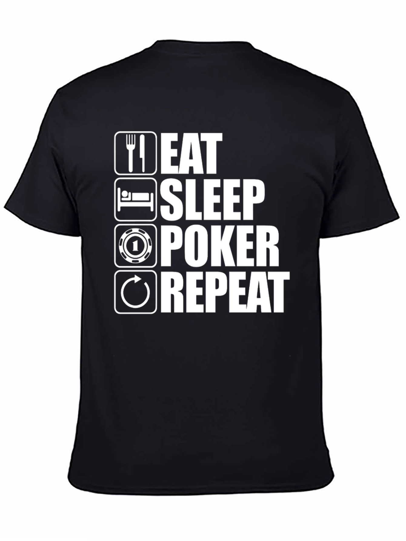 Eat Sleep Poker Repeat Graphic T-Shirt