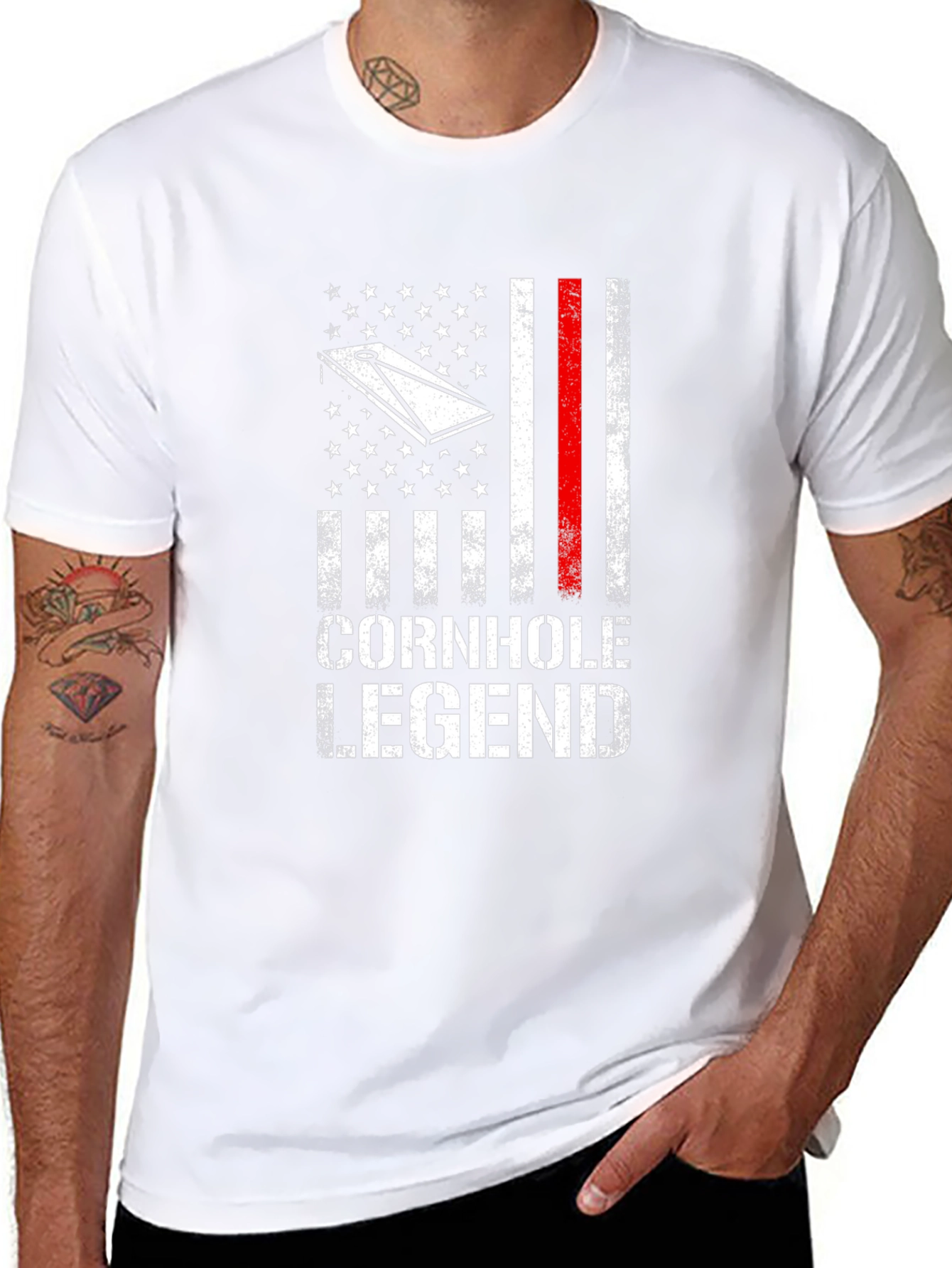 Cornhole Legend American Flag T-Shirt